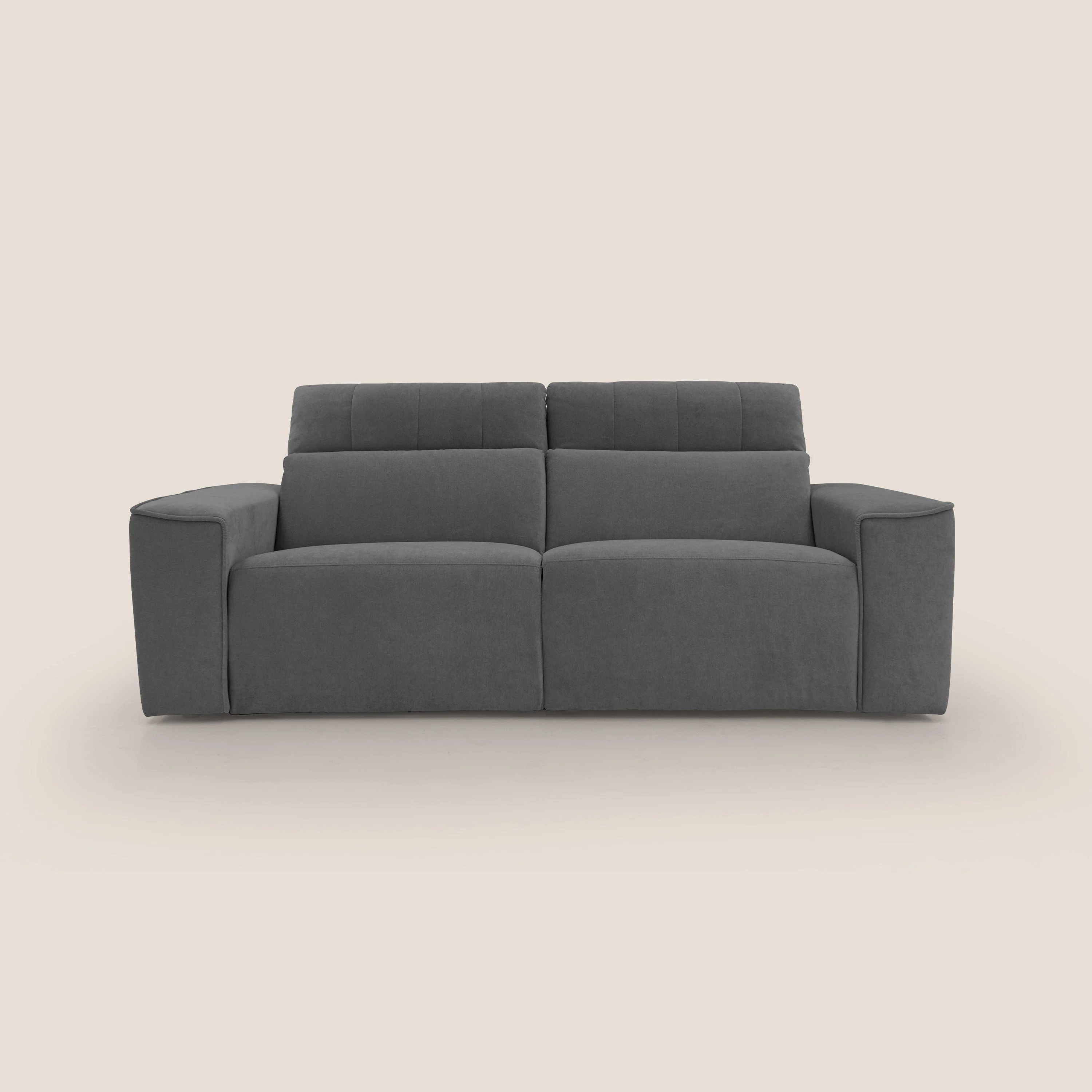 Clark Canapé modulable avec option relax électrique en tissu imperméable et détachable T17 anthracite