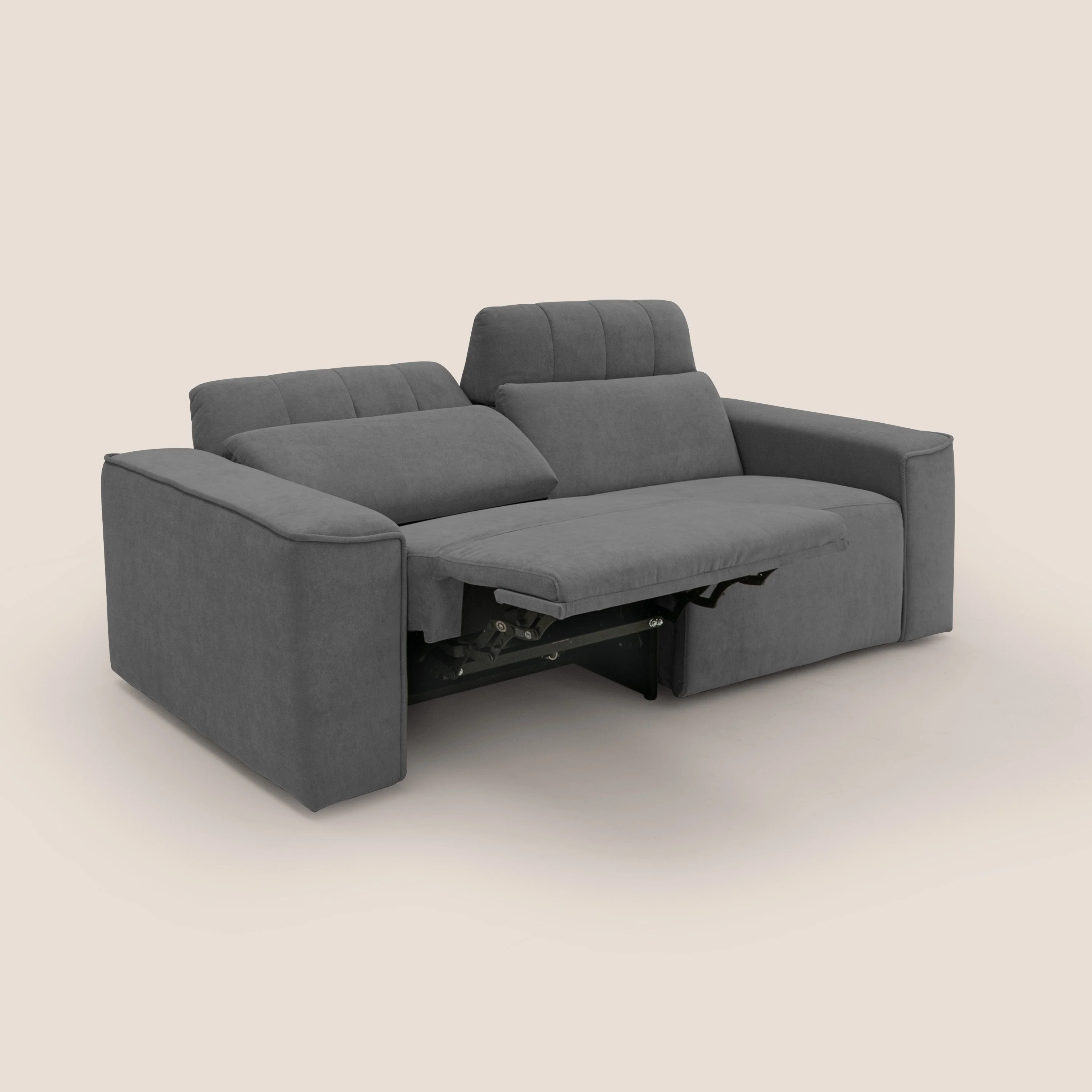 Clark Canapé modulable avec option relax électrique en tissu imperméable et détachable T17 anthracite - Image 2