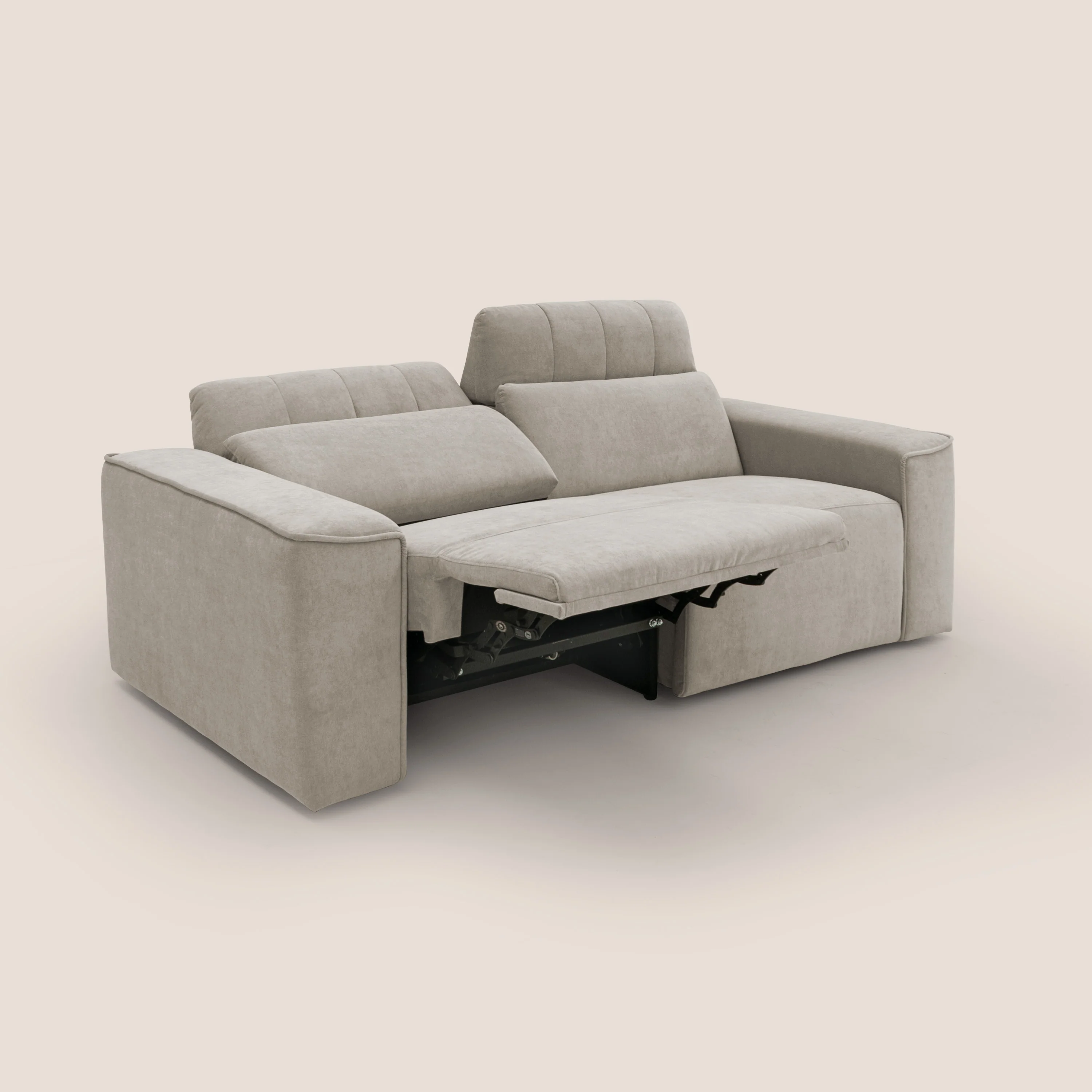 Clark Canapé modulable avec option relax électrique en tissu imperméable et détachable T17 beige - Image 2