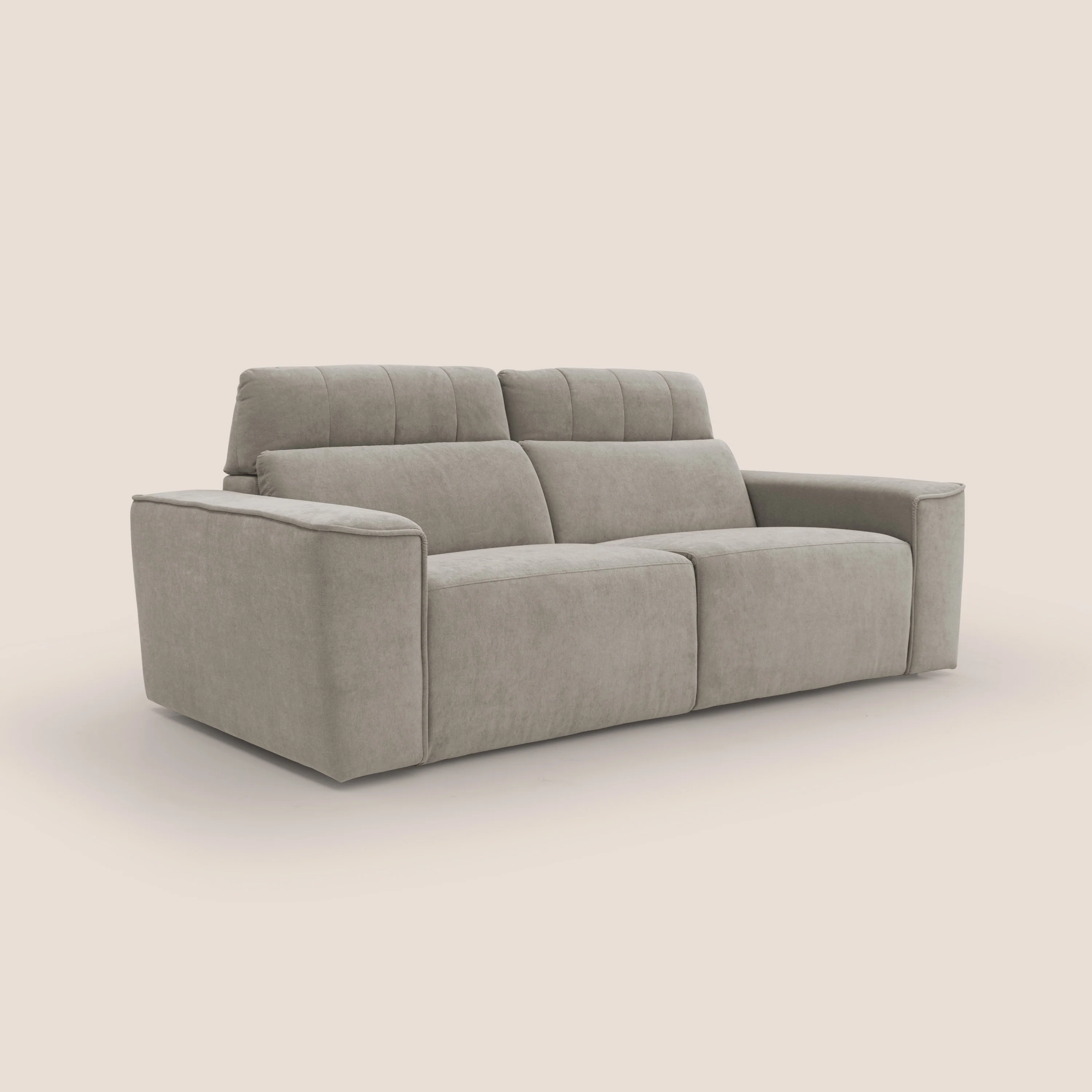 Clark Canapé modulable avec option relax électrique en tissu imperméable et détachable T17 beige - Image 3