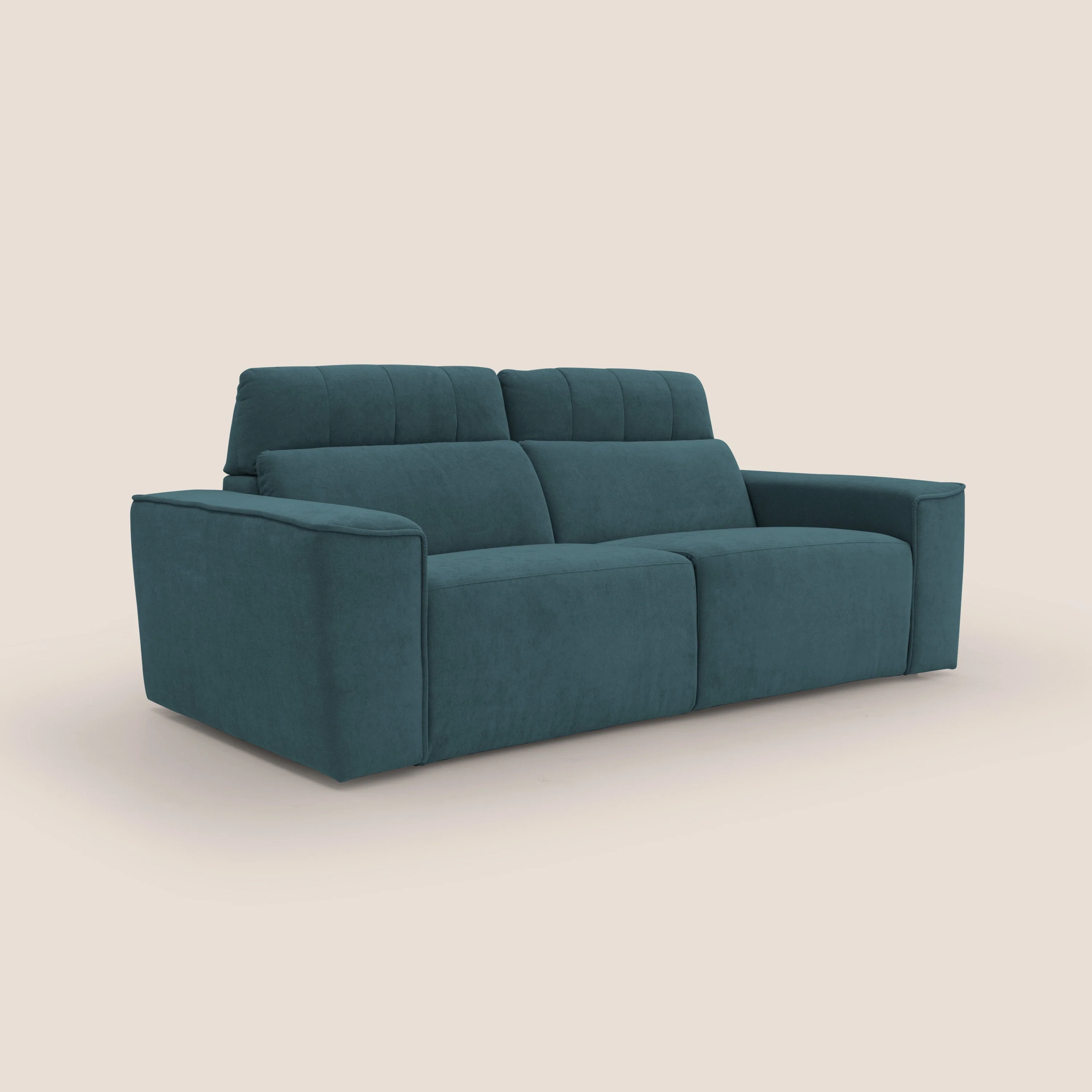 Clark Canapé modulable avec option relax électrique en tissu imperméable et détachable T17 bleu canard - Image 3