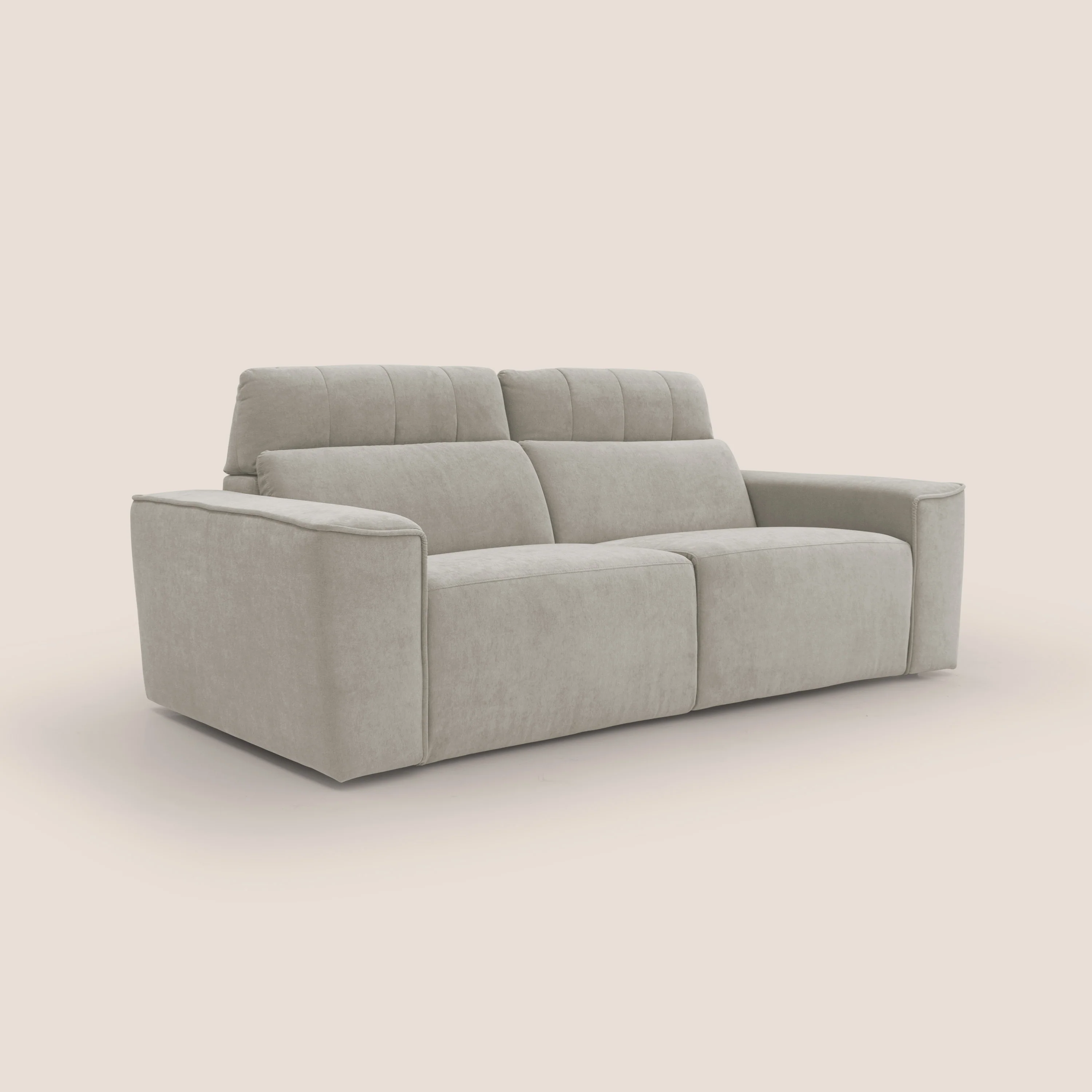 Clark Canapé modulable avec option relax électrique en tissu imperméable et détachable T17 crème - Image 3