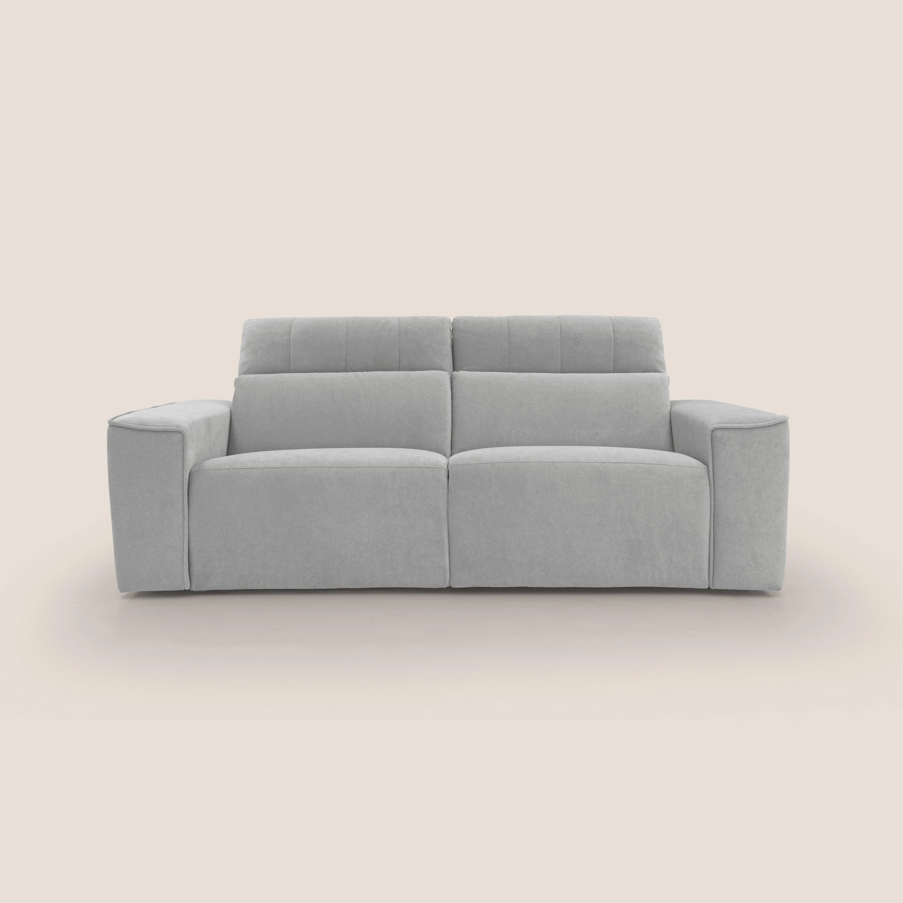 Clark Canapé modulable avec option relax électrique en tissu imperméable et détachable T17 gris