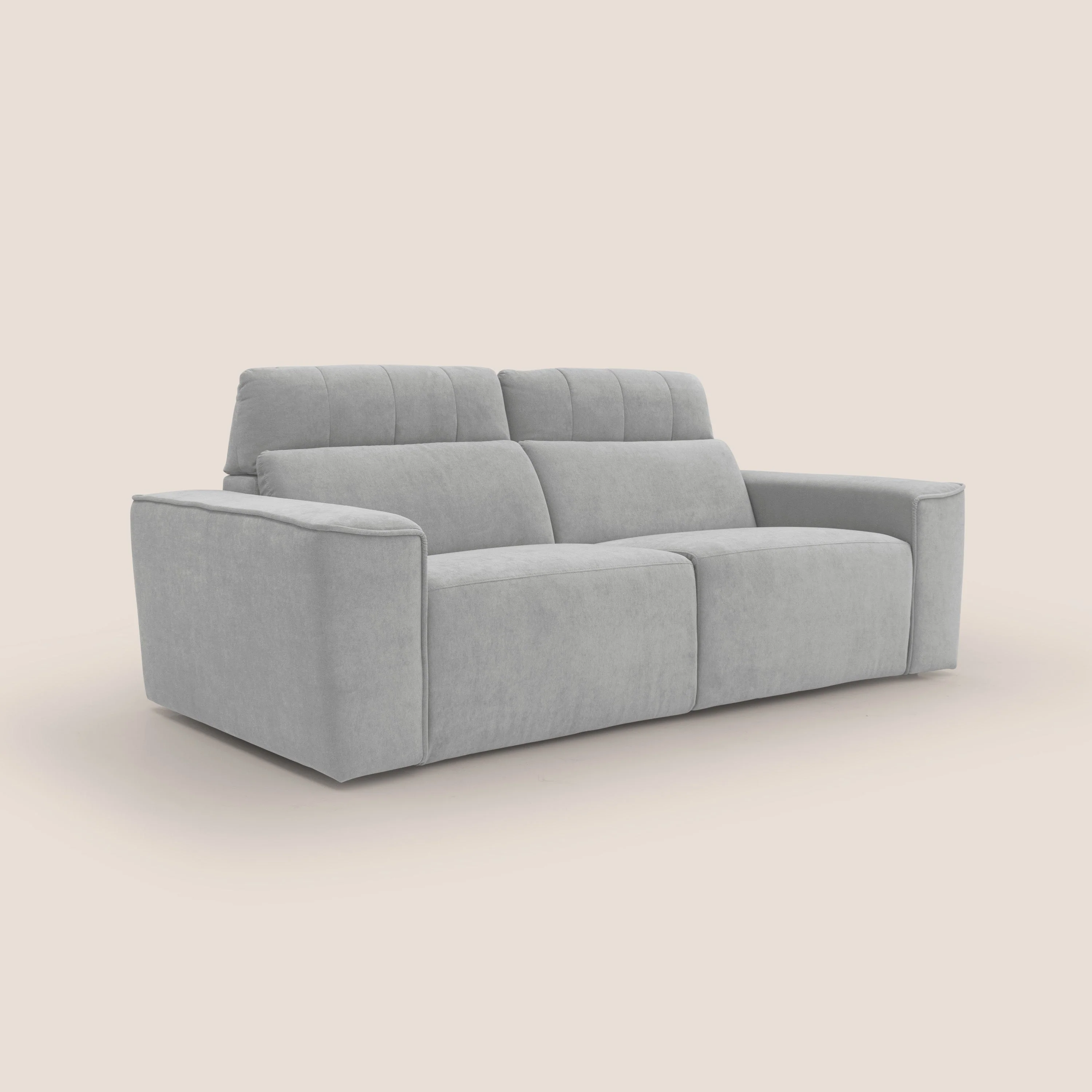 Clark Canapé modulable avec option relax électrique en tissu imperméable et détachable T17 gris - Image 3