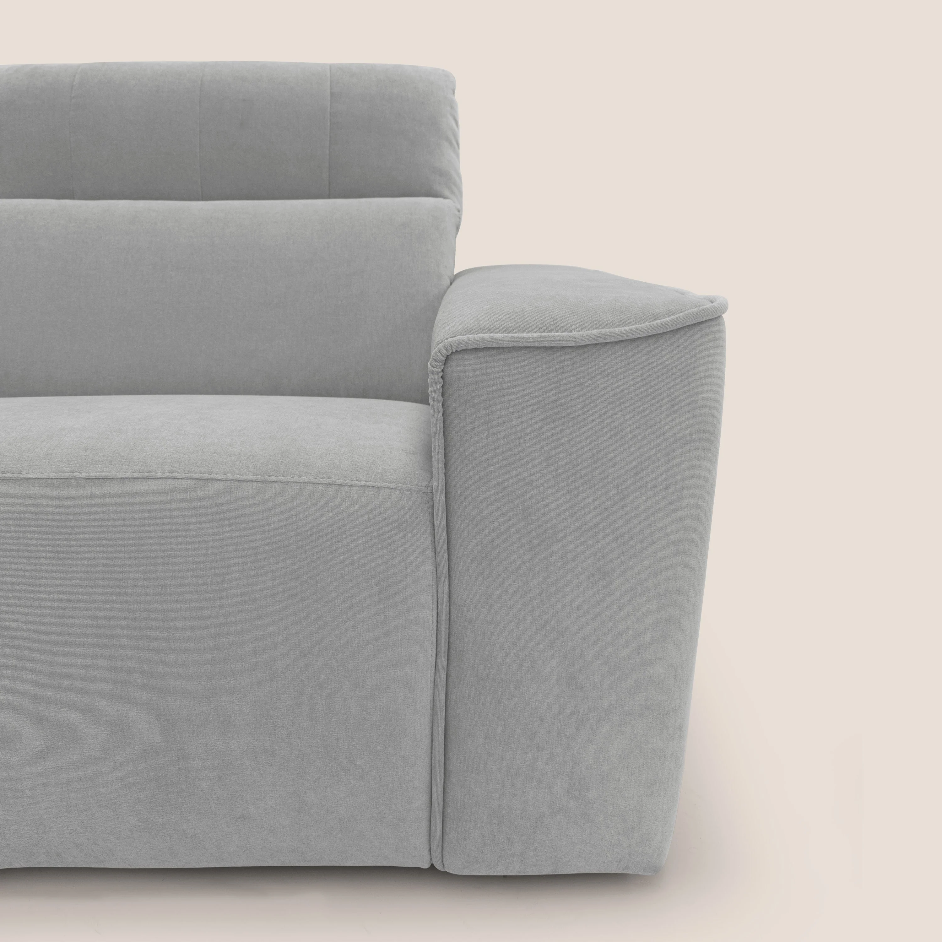 Clark Canapé modulable avec option relax électrique en tissu imperméable et détachable T17 gris - Image 4