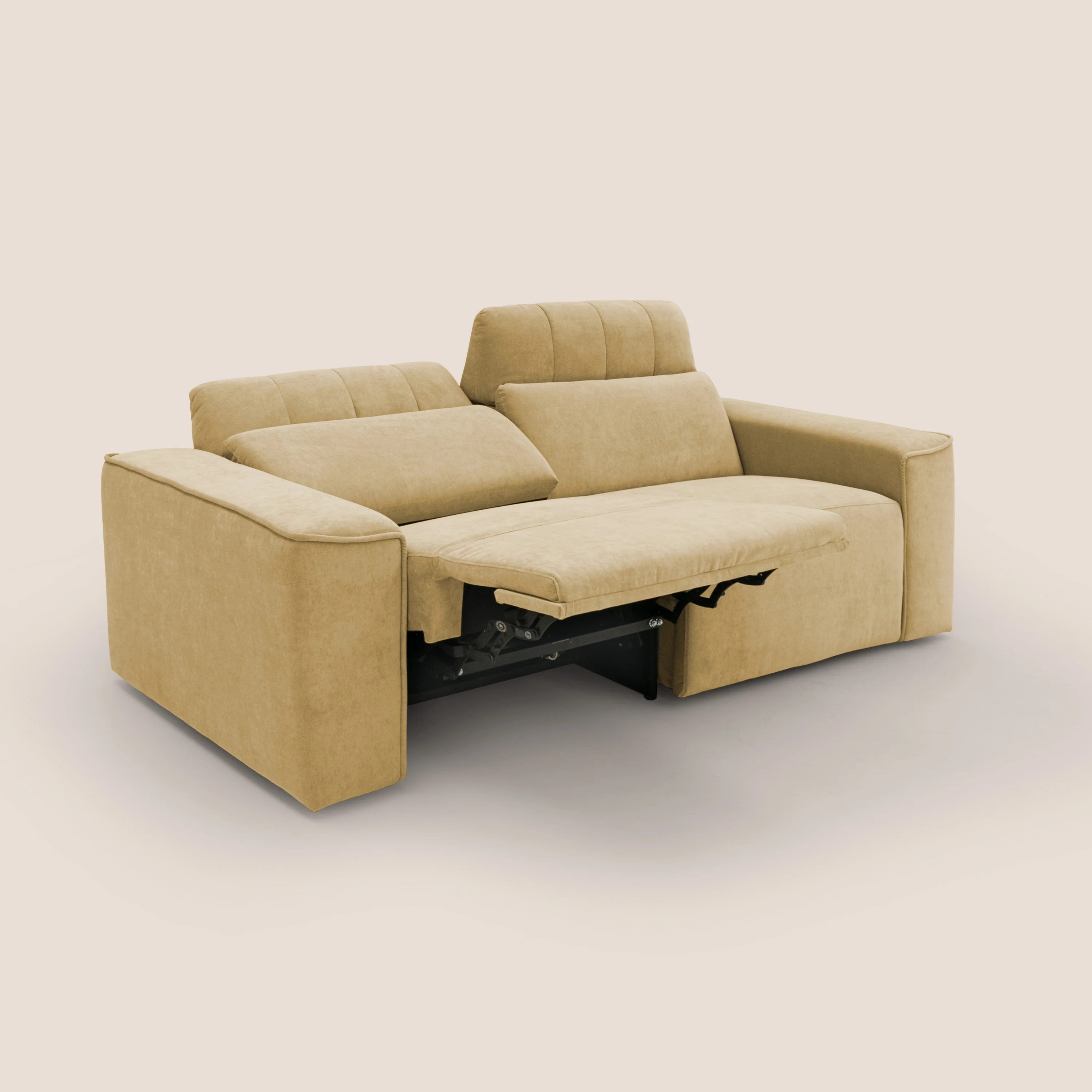 Clark Canapé modulable avec option relax électrique en tissu imperméable et détachable T17 jaune - Image 2