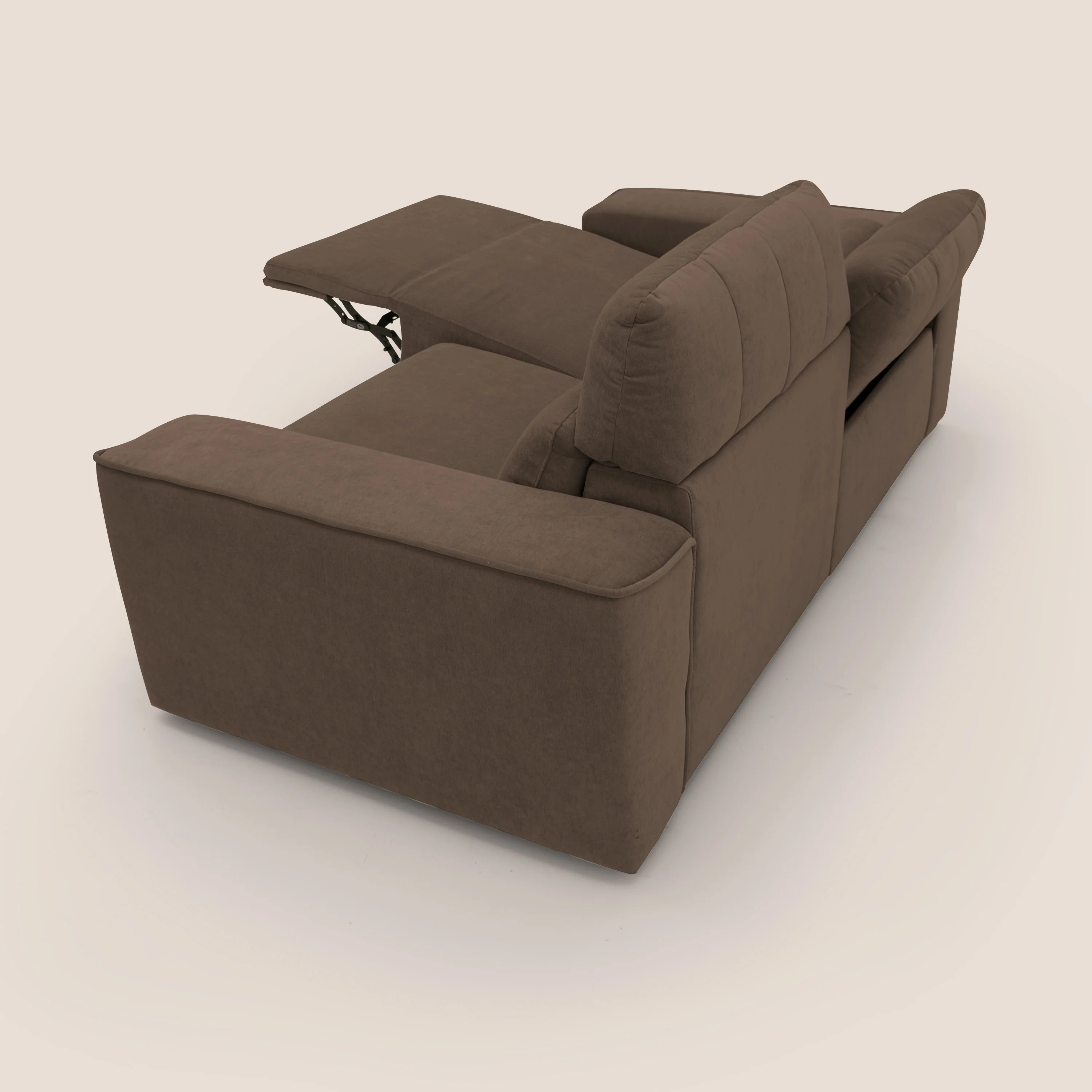 Clark Canapé modulable avec option relax électrique en tissu imperméable et détachable T17 marron - Image 12