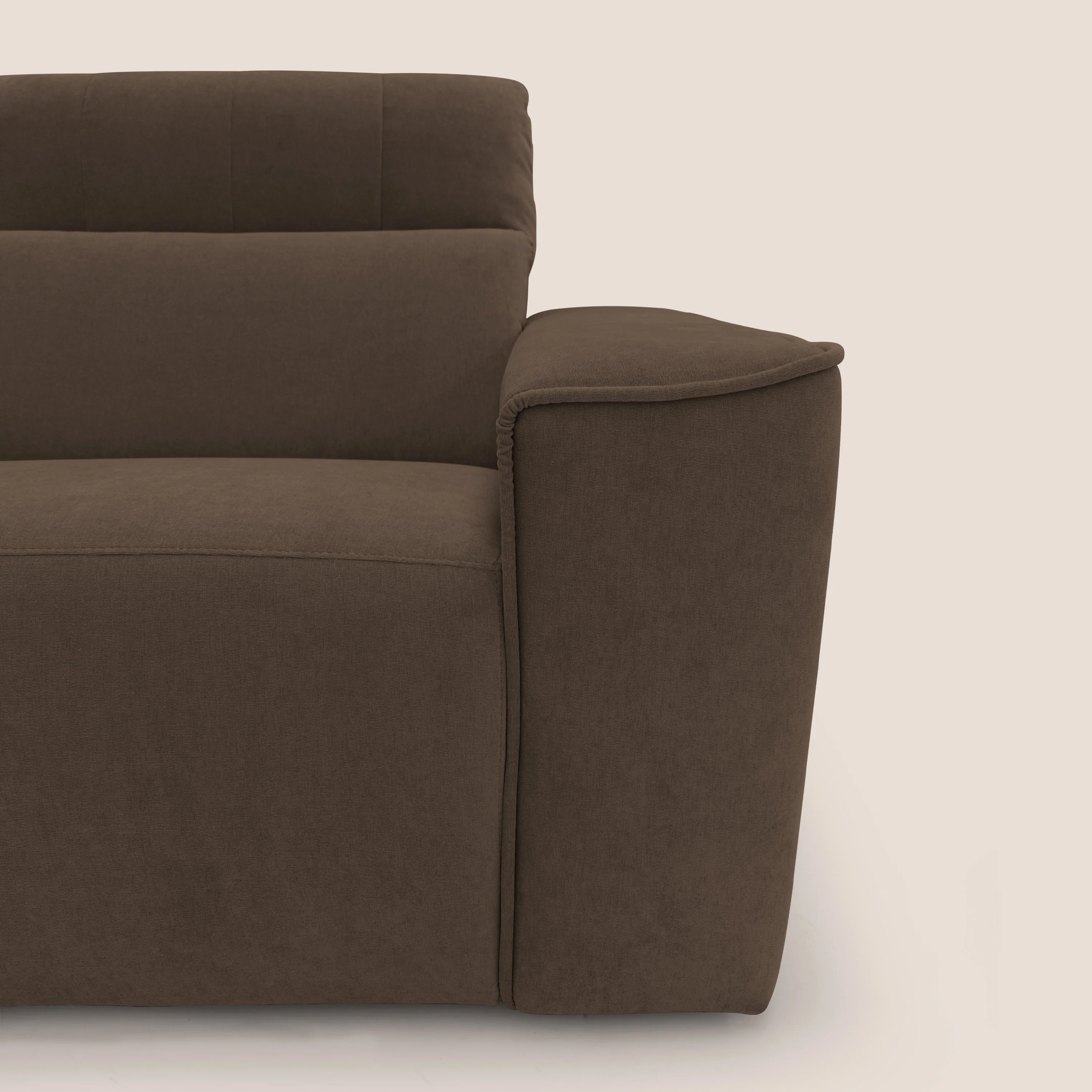 Clark Canapé modulable avec option relax électrique en tissu imperméable et détachable T17 marron - Image 4