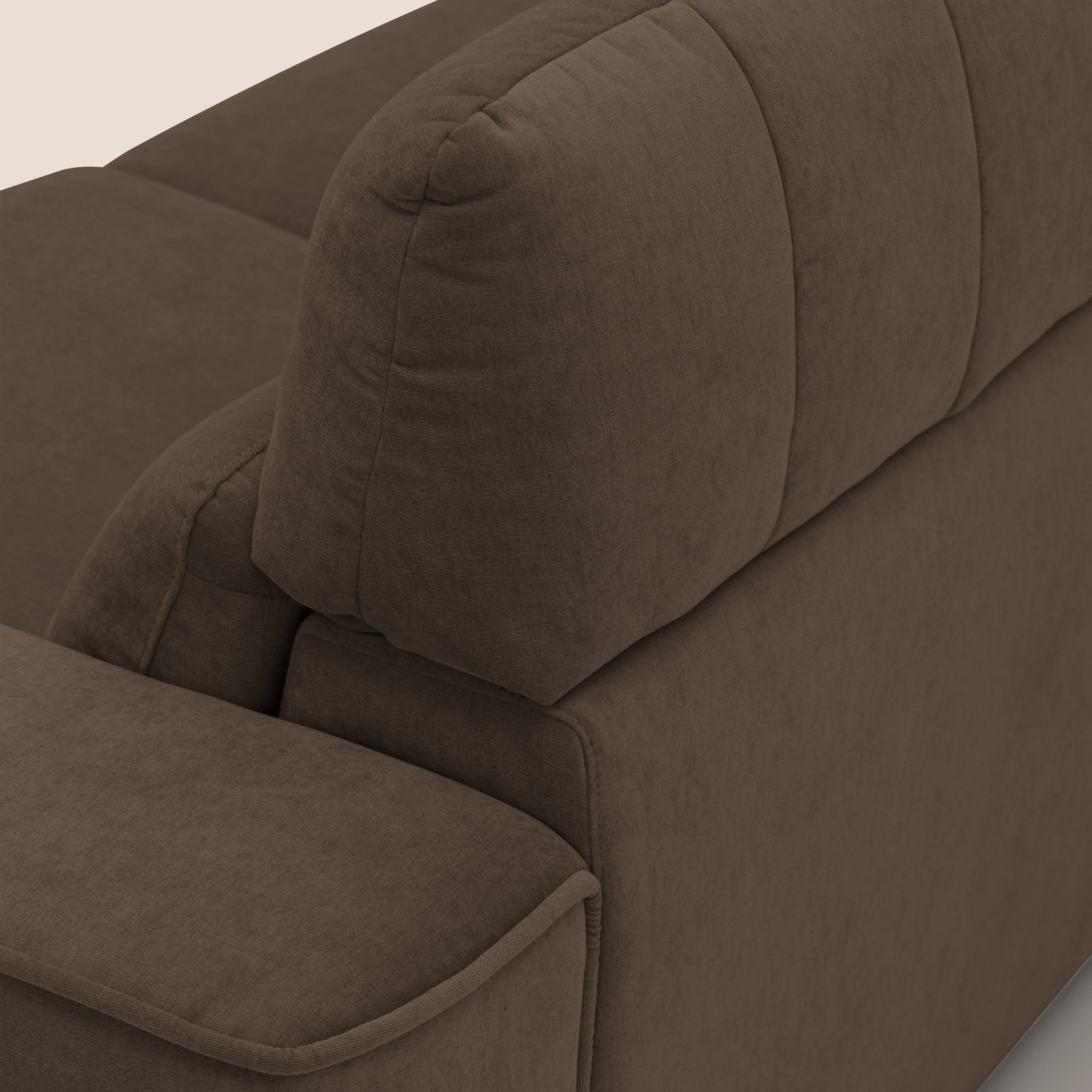 Clark Canapé modulable avec option relax électrique en tissu imperméable et détachable T17 marron - Image 9