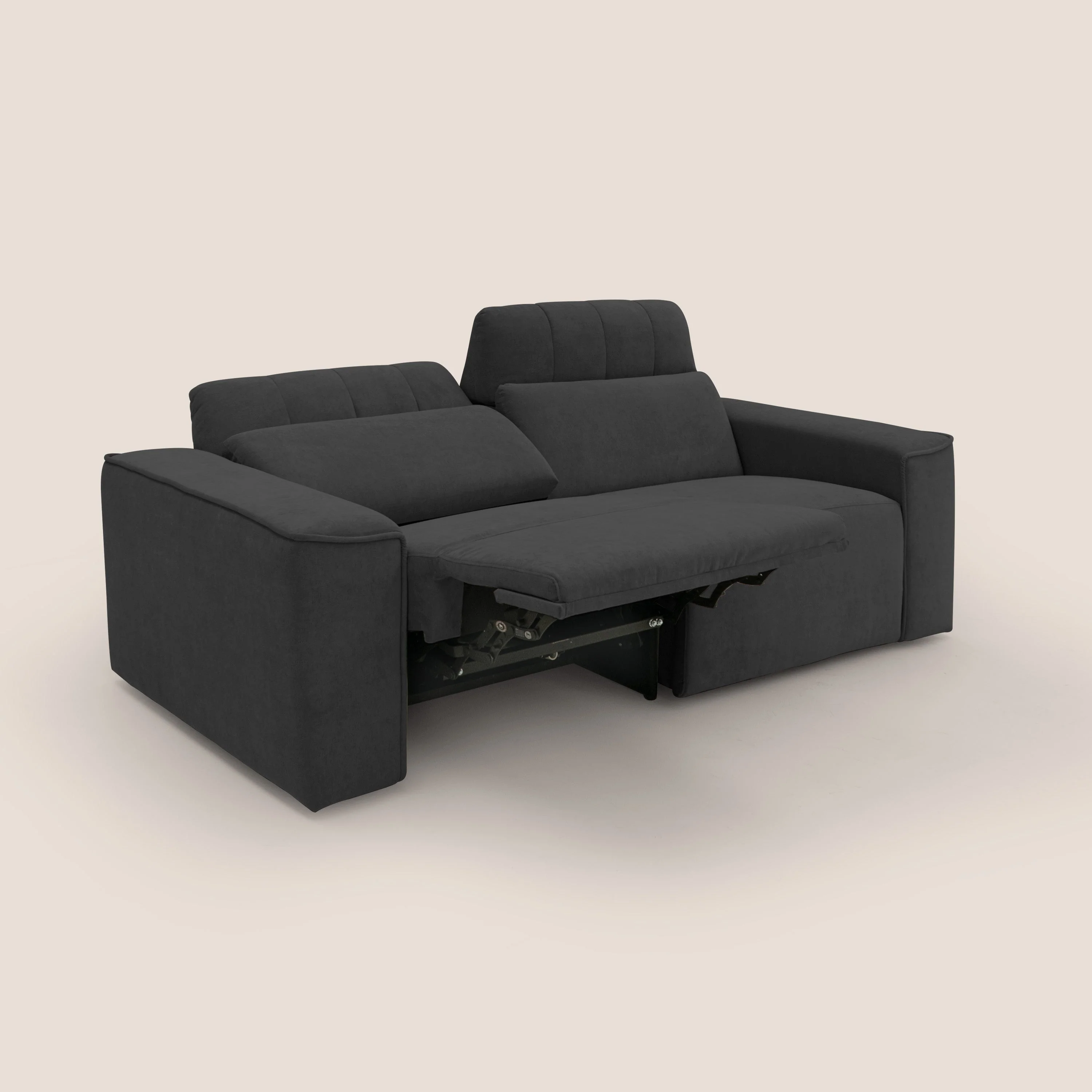Clark Canapé modulable avec option relax électrique en tissu imperméable et détachable T17 noir - Image 2