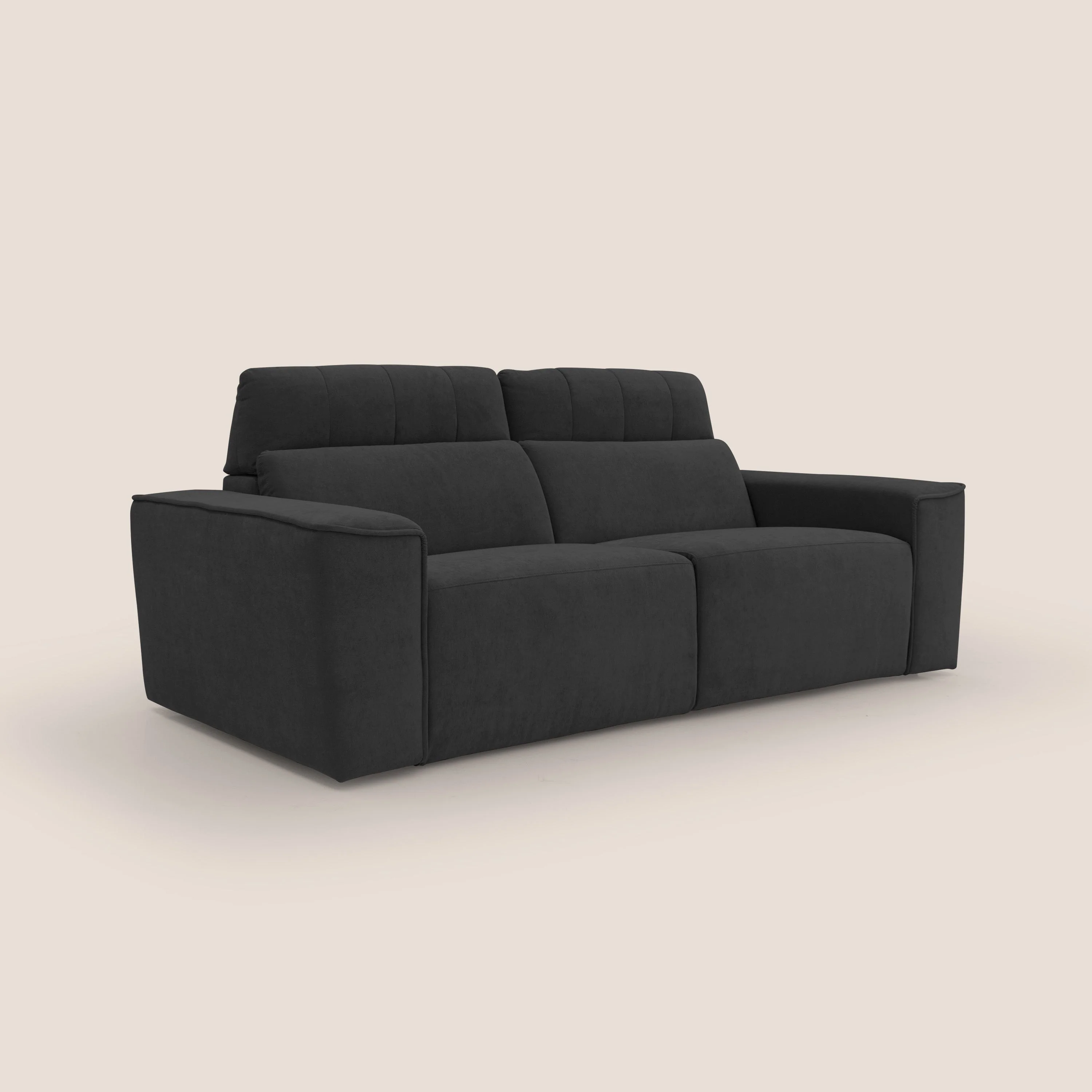 Clark Canapé modulable avec option relax électrique en tissu imperméable et détachable T17 noir - Image 3
