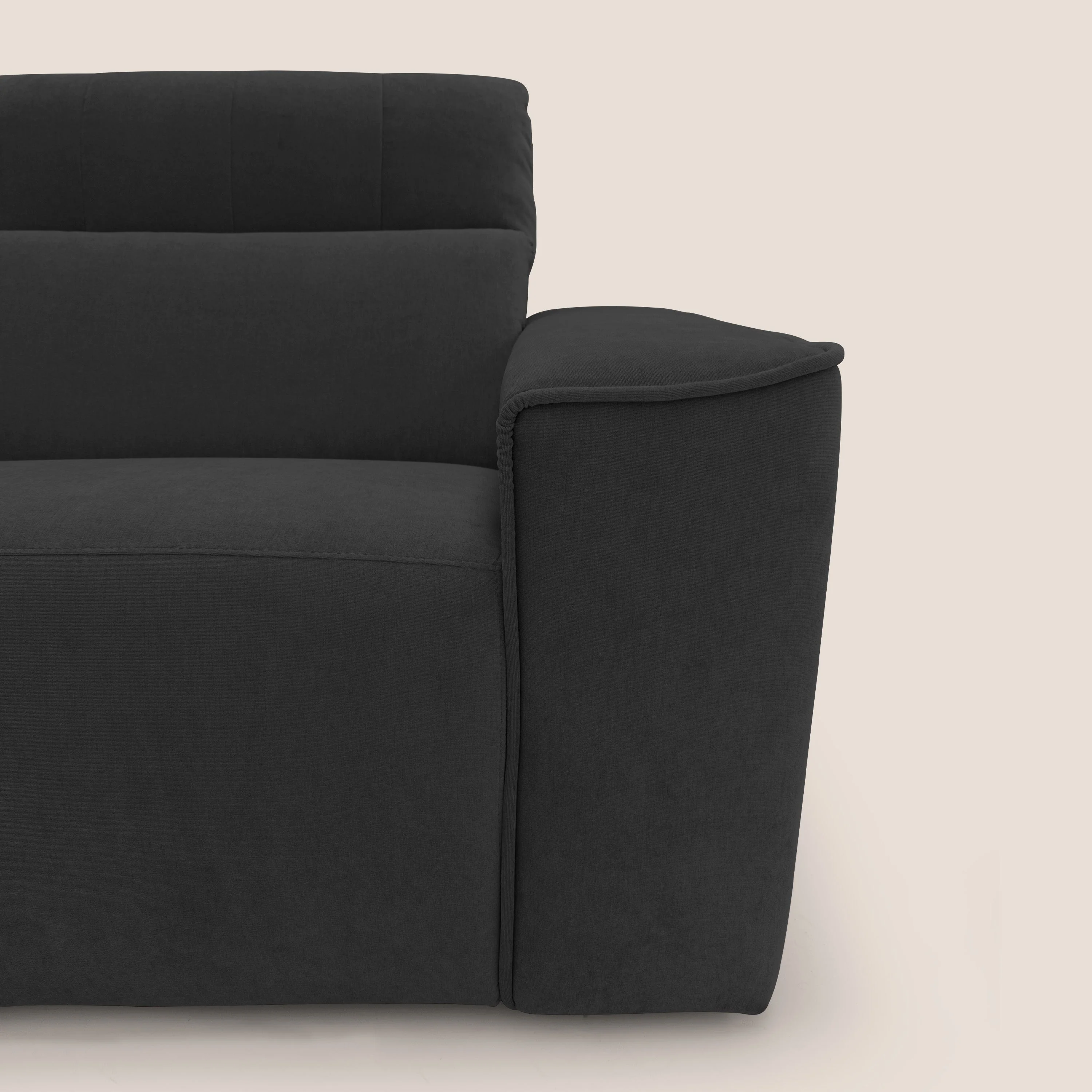 Clark Canapé modulable avec option relax électrique en tissu imperméable et détachable T17 noir - Image 4