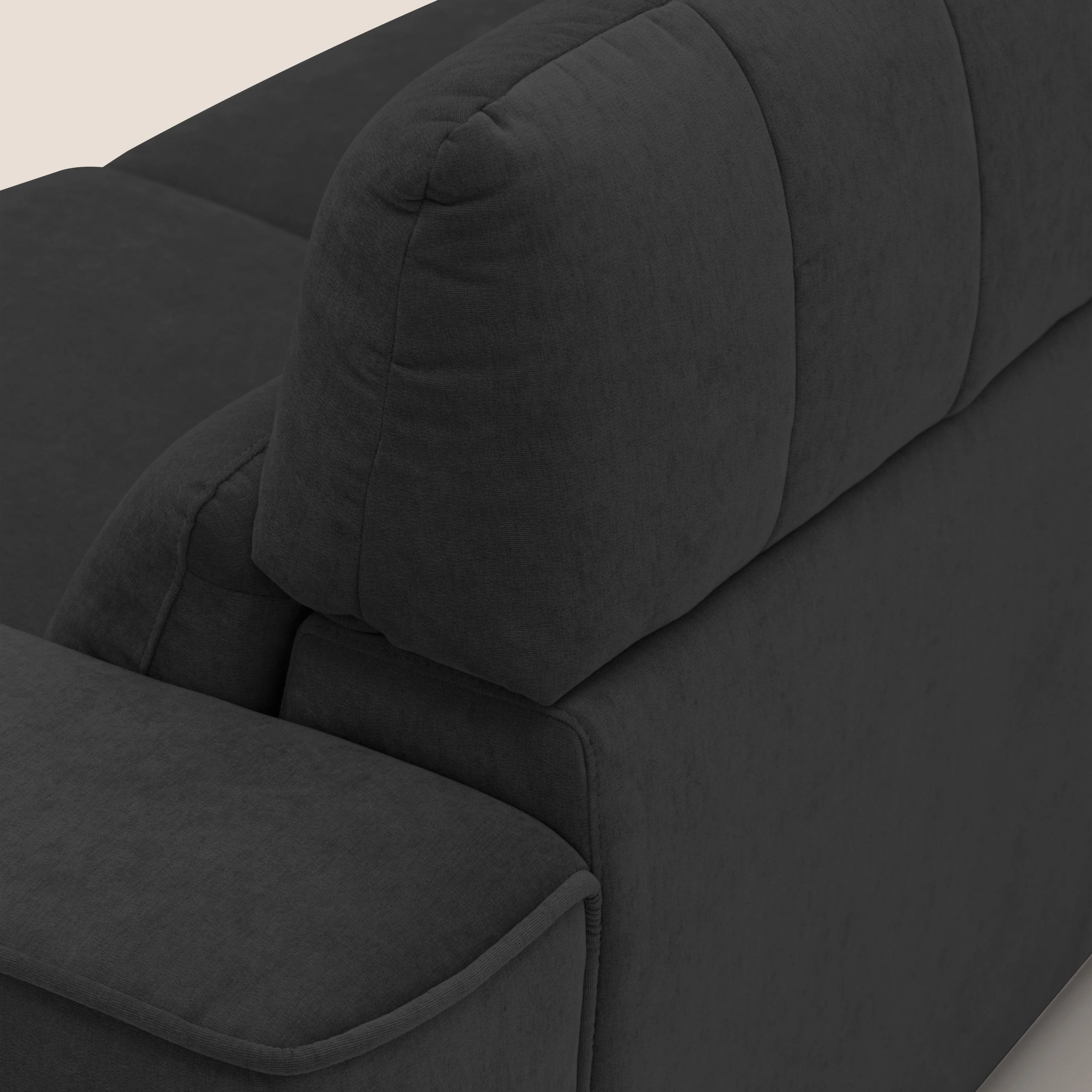 Clark Canapé modulable avec option relax électrique en tissu imperméable et détachable T17 noir - Image 9