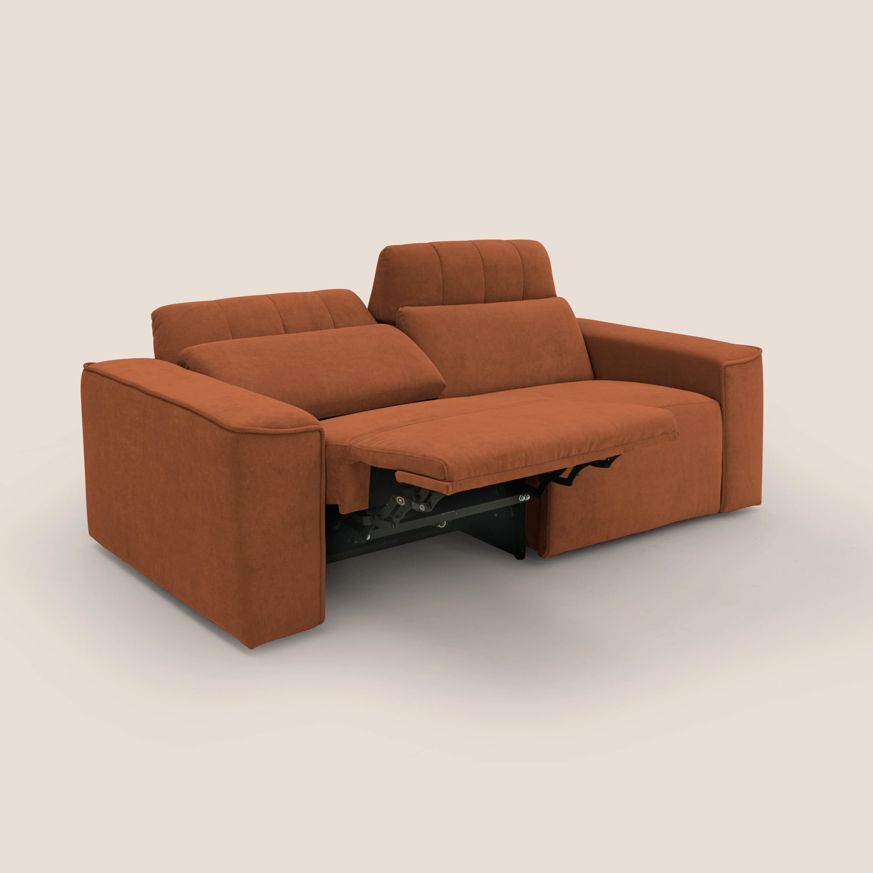 Clark Canapé modulable avec option relax électrique en tissu imperméable et détachable T17 orange - Image 2
