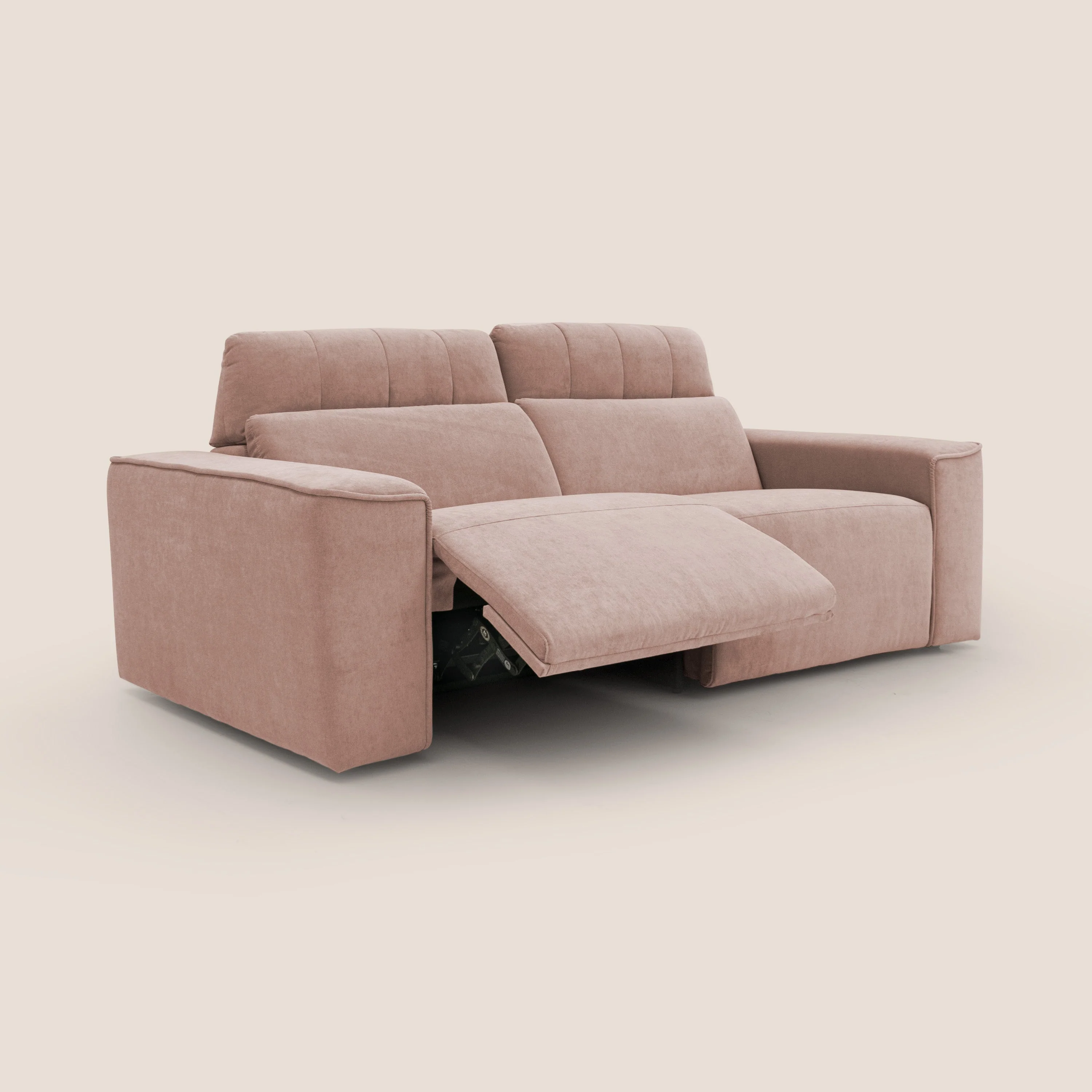 Clark Canapé modulable avec option relax électrique en tissu imperméable et détachable T17 rose - Image 10
