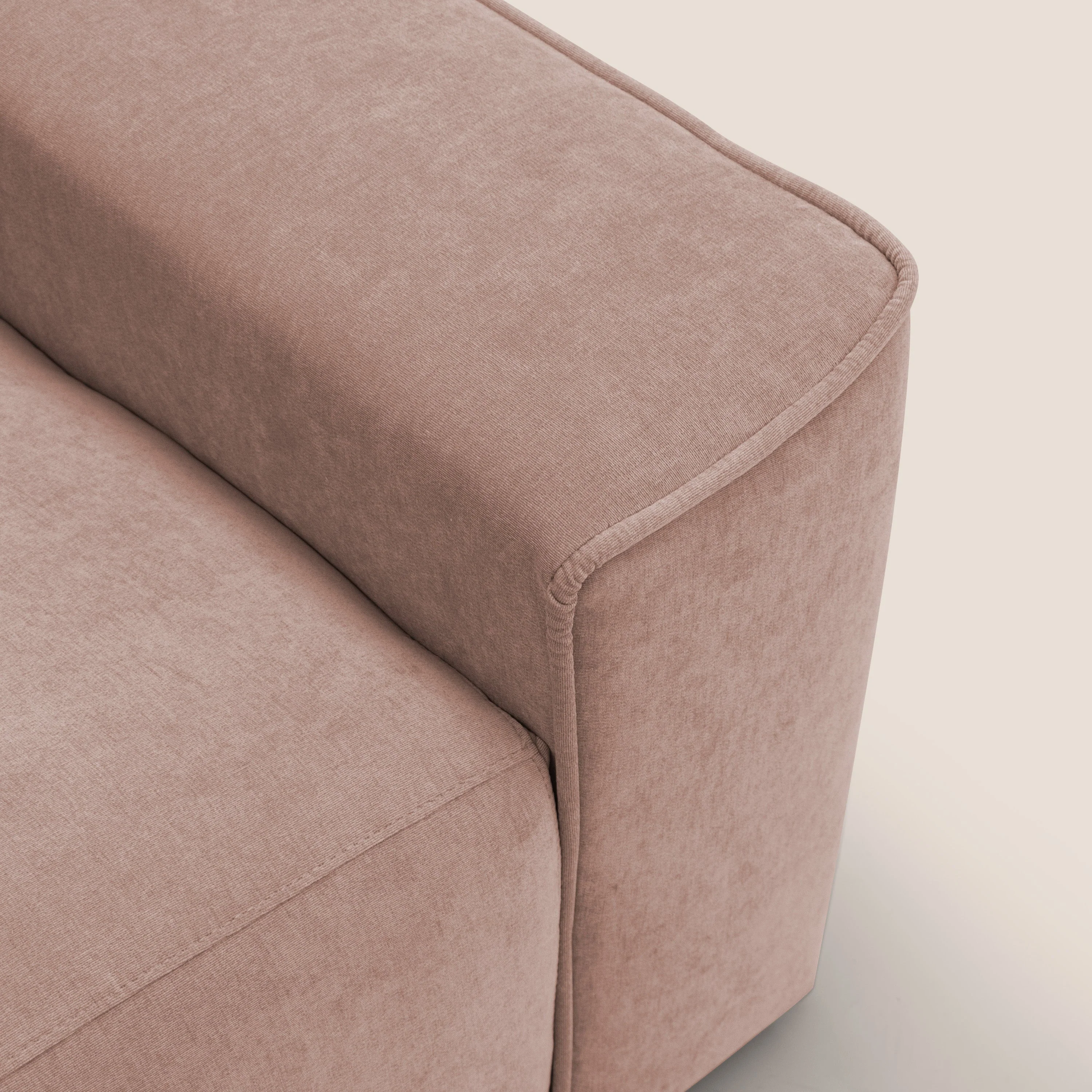 Clark Canapé modulable avec option relax électrique en tissu imperméable et détachable T17 rose - Image 11