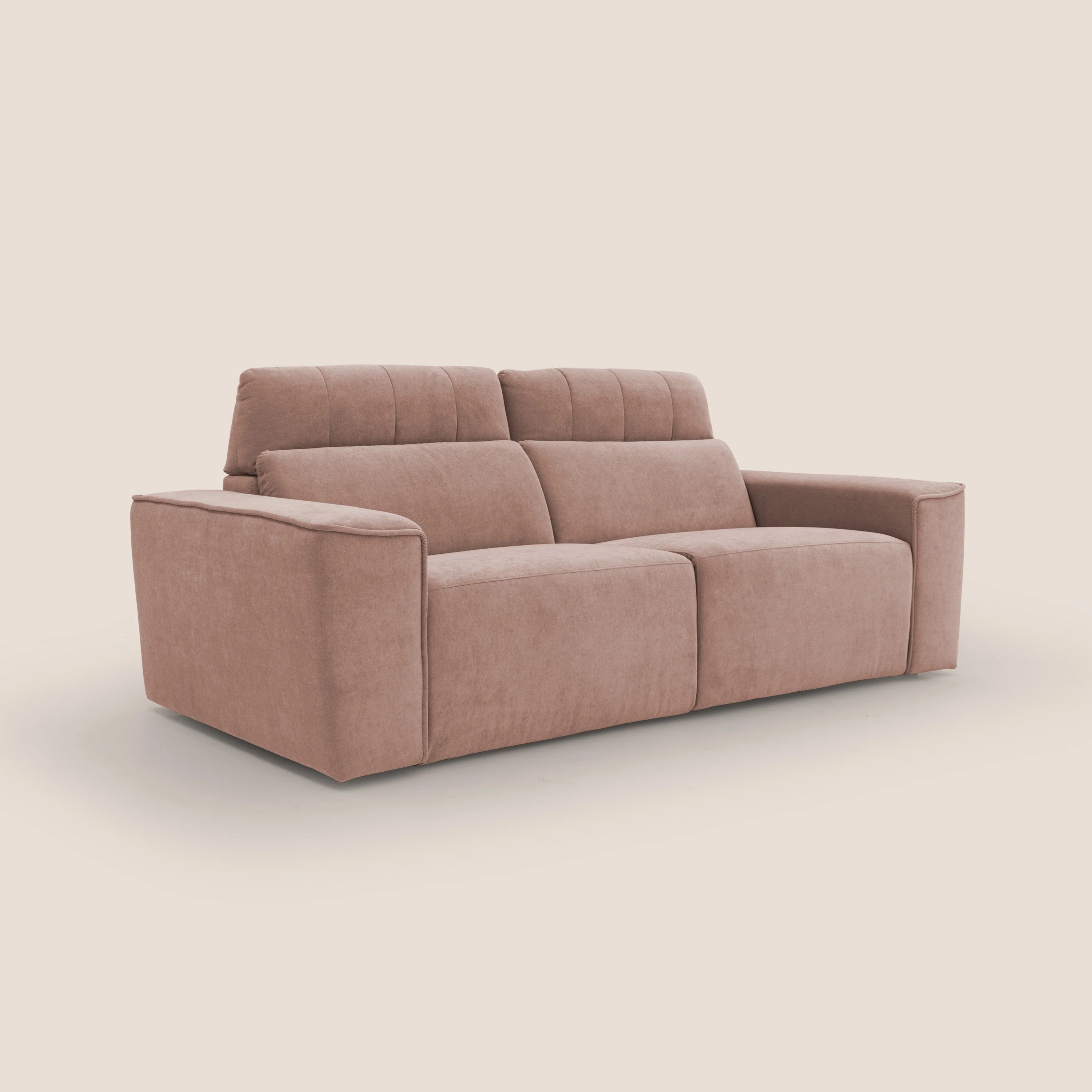 Clark Canapé modulable avec option relax électrique en tissu imperméable et détachable T17 rose - Image 3