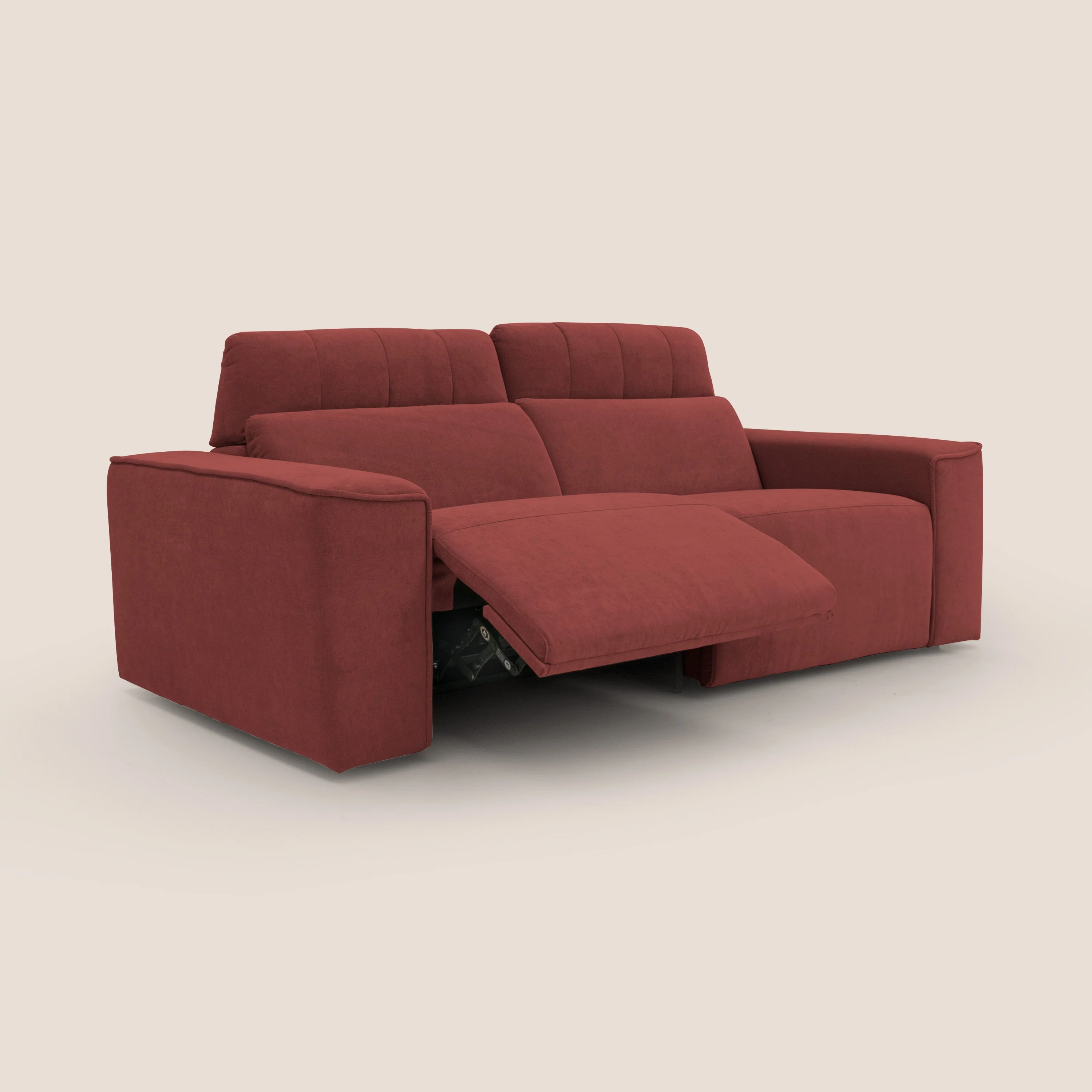 Clark Canapé modulable avec option relax électrique en tissu imperméable et détachable T17 rouge - Image 10