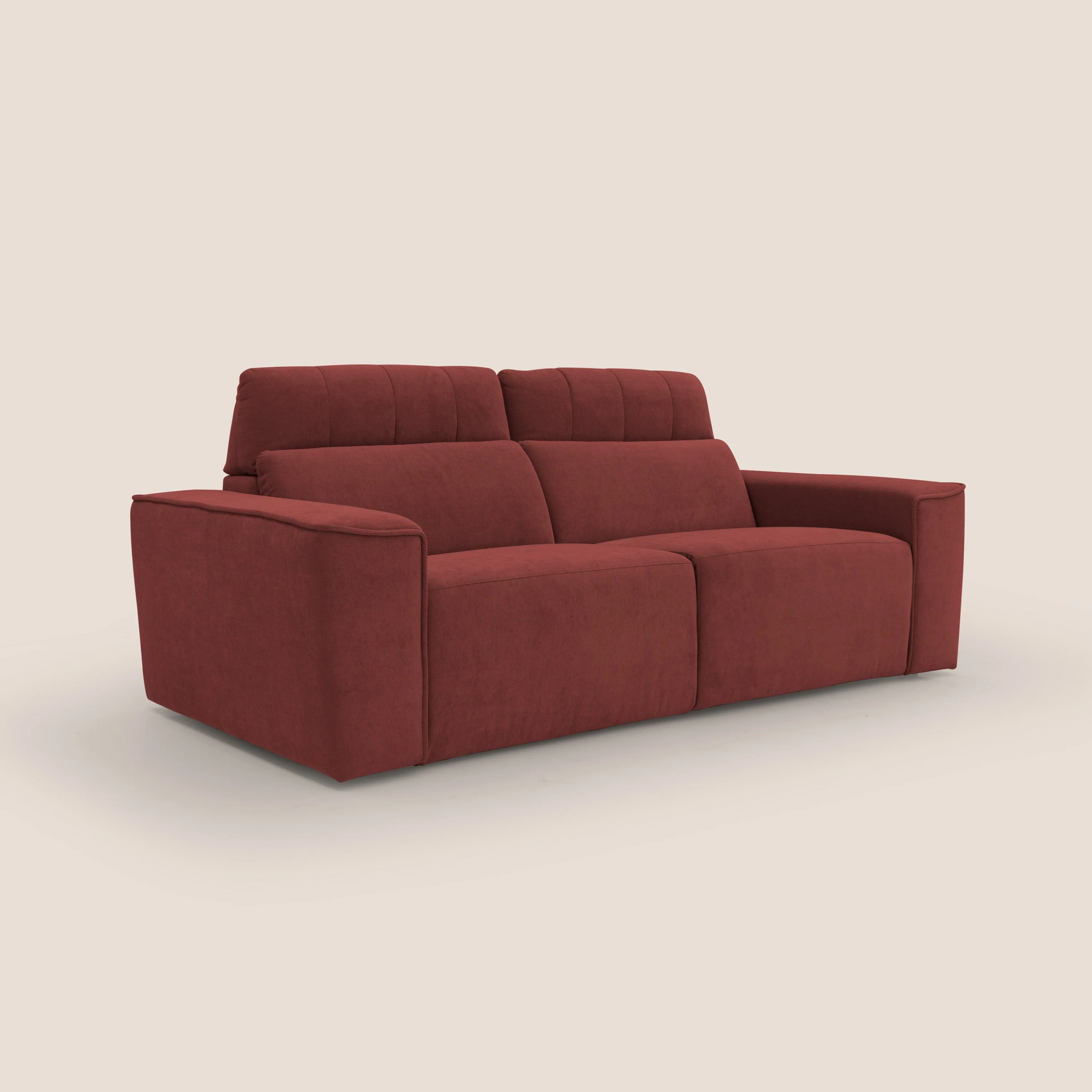 Clark Canapé modulable avec option relax électrique en tissu imperméable et détachable T17 rouge - Image 3