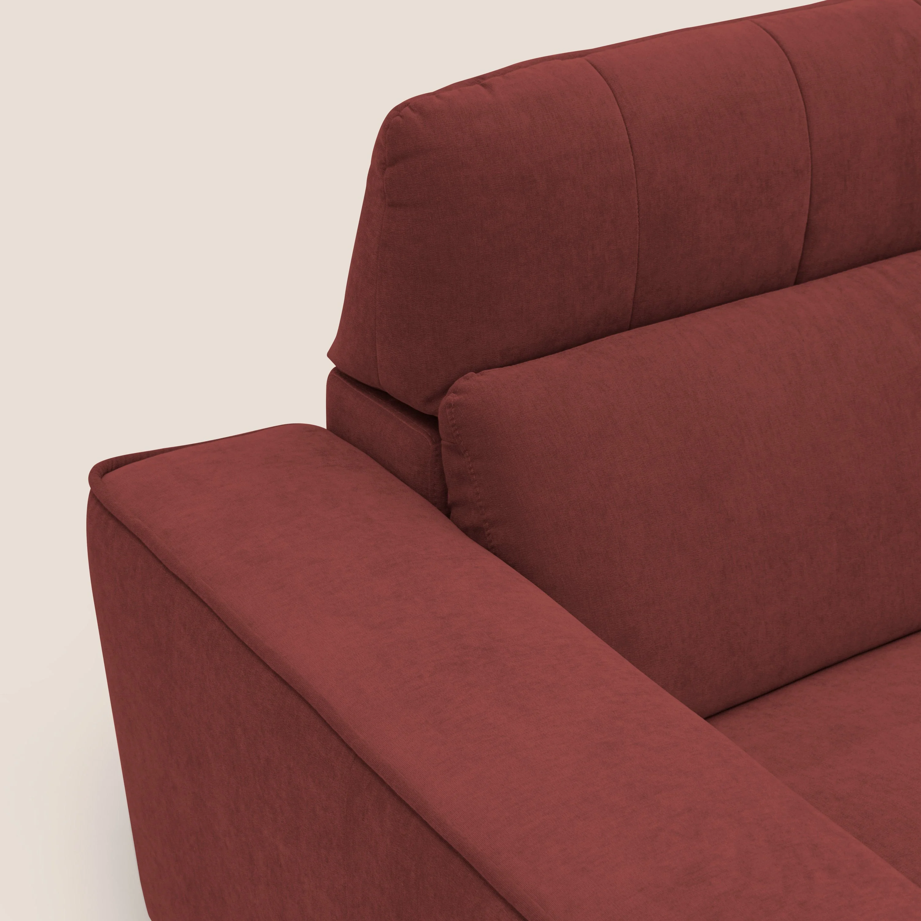 Clark Canapé modulable avec option relax électrique en tissu imperméable et détachable T17 rouge - Image 7
