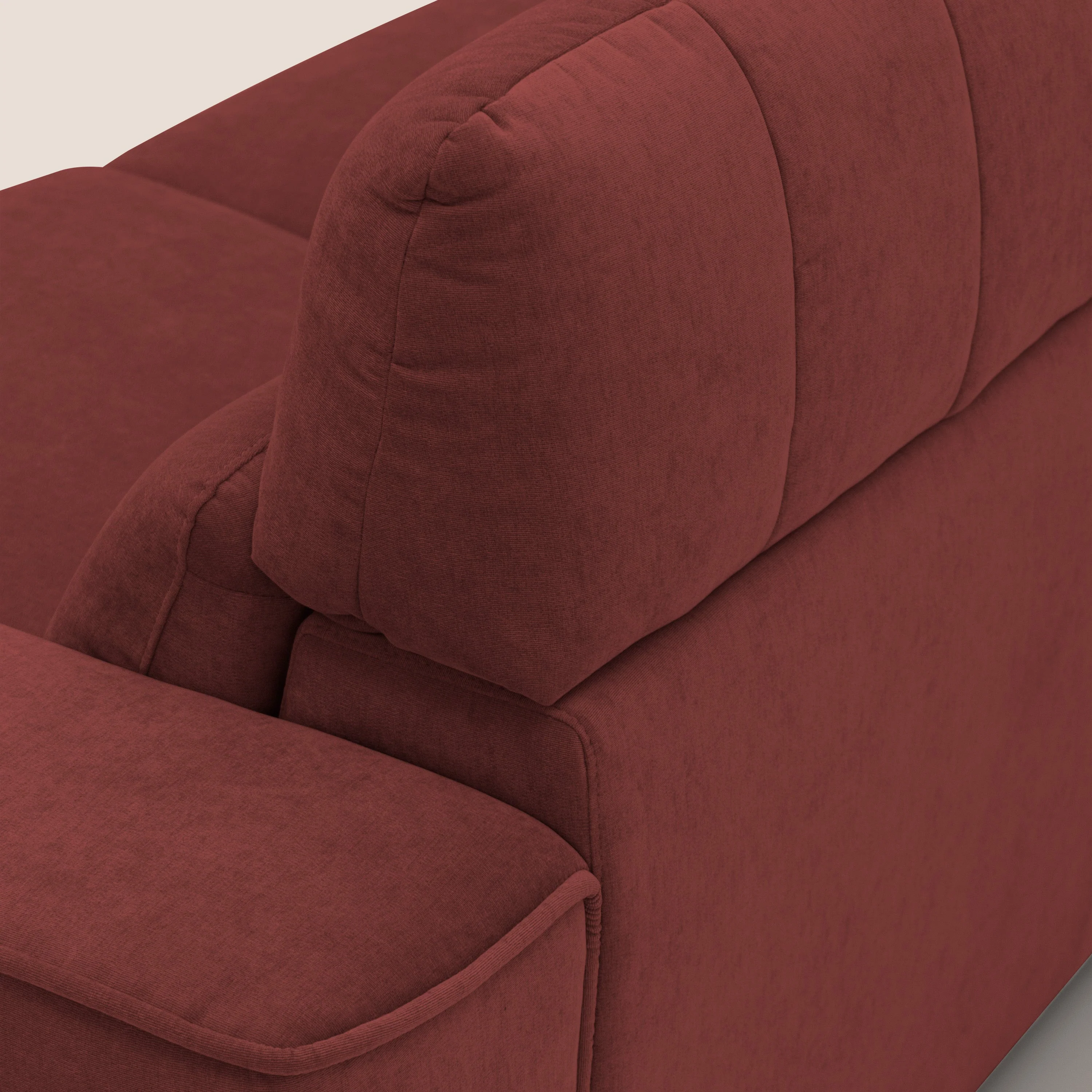 Clark Canapé modulable avec option relax électrique en tissu imperméable et détachable T17 rouge - Image 9