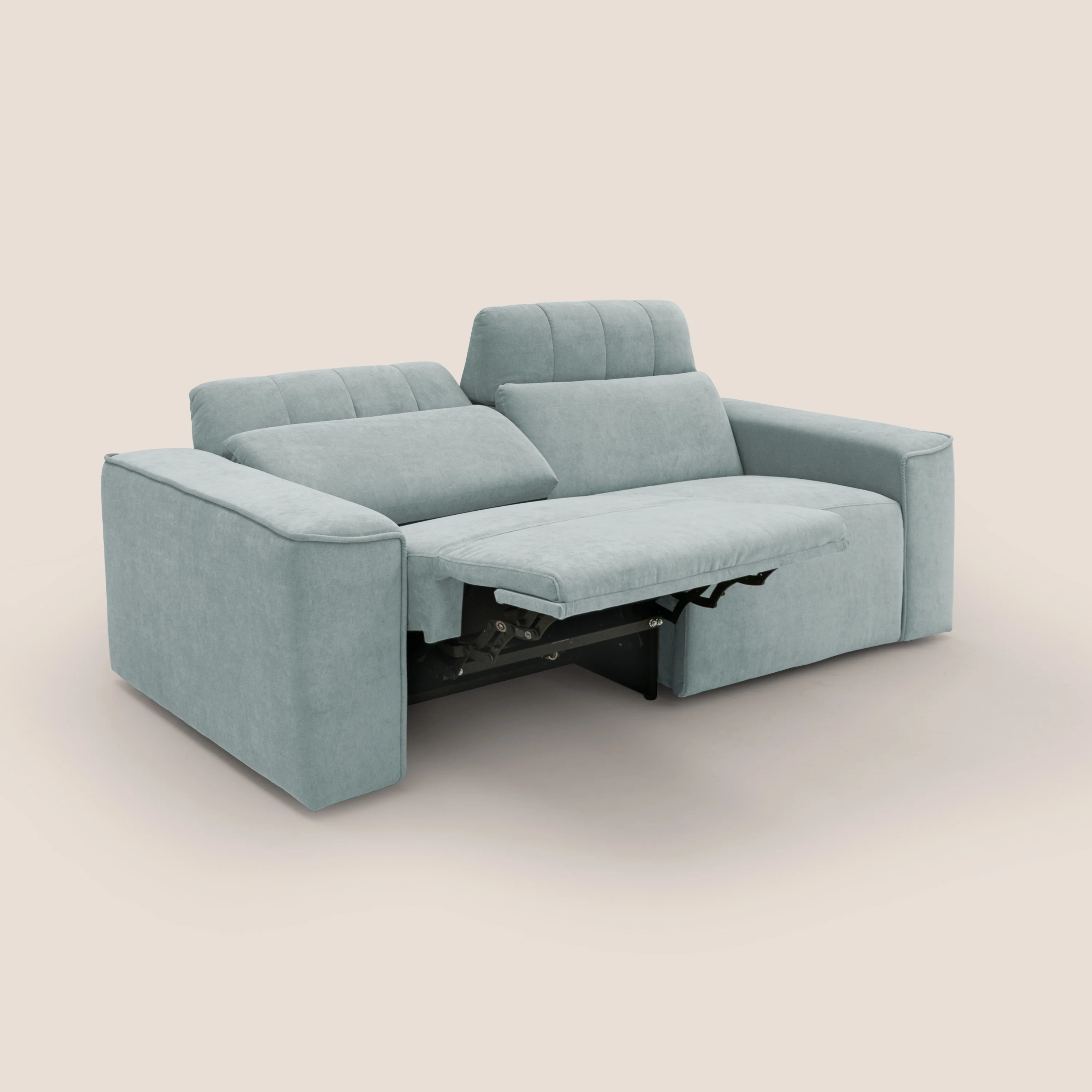Clark Canapé modulable avec option relax électrique en tissu imperméable et détachable T17 vert d'eau - Image 2