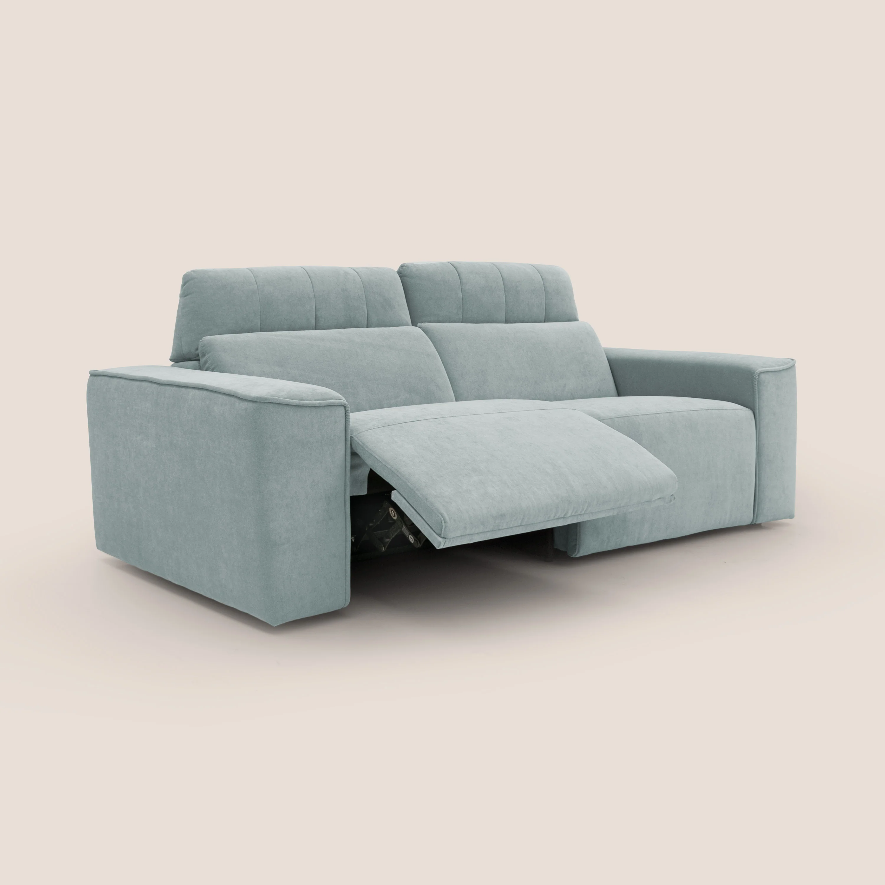 Clark Canapé modulable avec option relax électrique en tissu imperméable et détachable T17 vert d'eau - Image 3