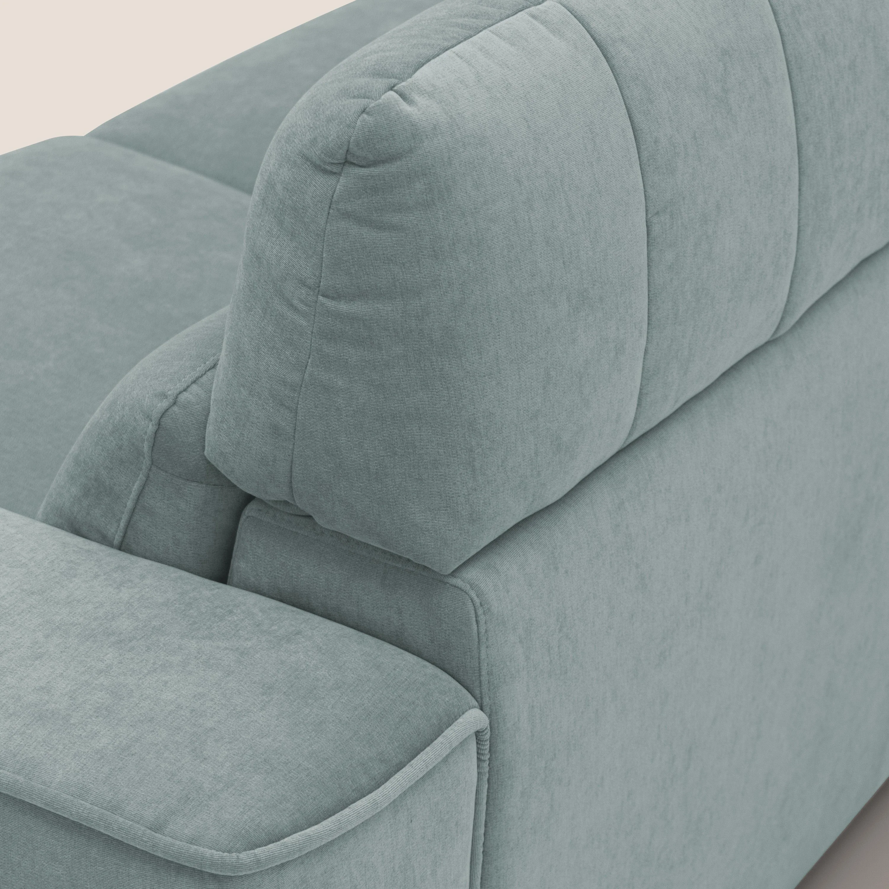 Clark Canapé modulable avec option relax électrique en tissu imperméable et détachable T17 vert d'eau - Image 6