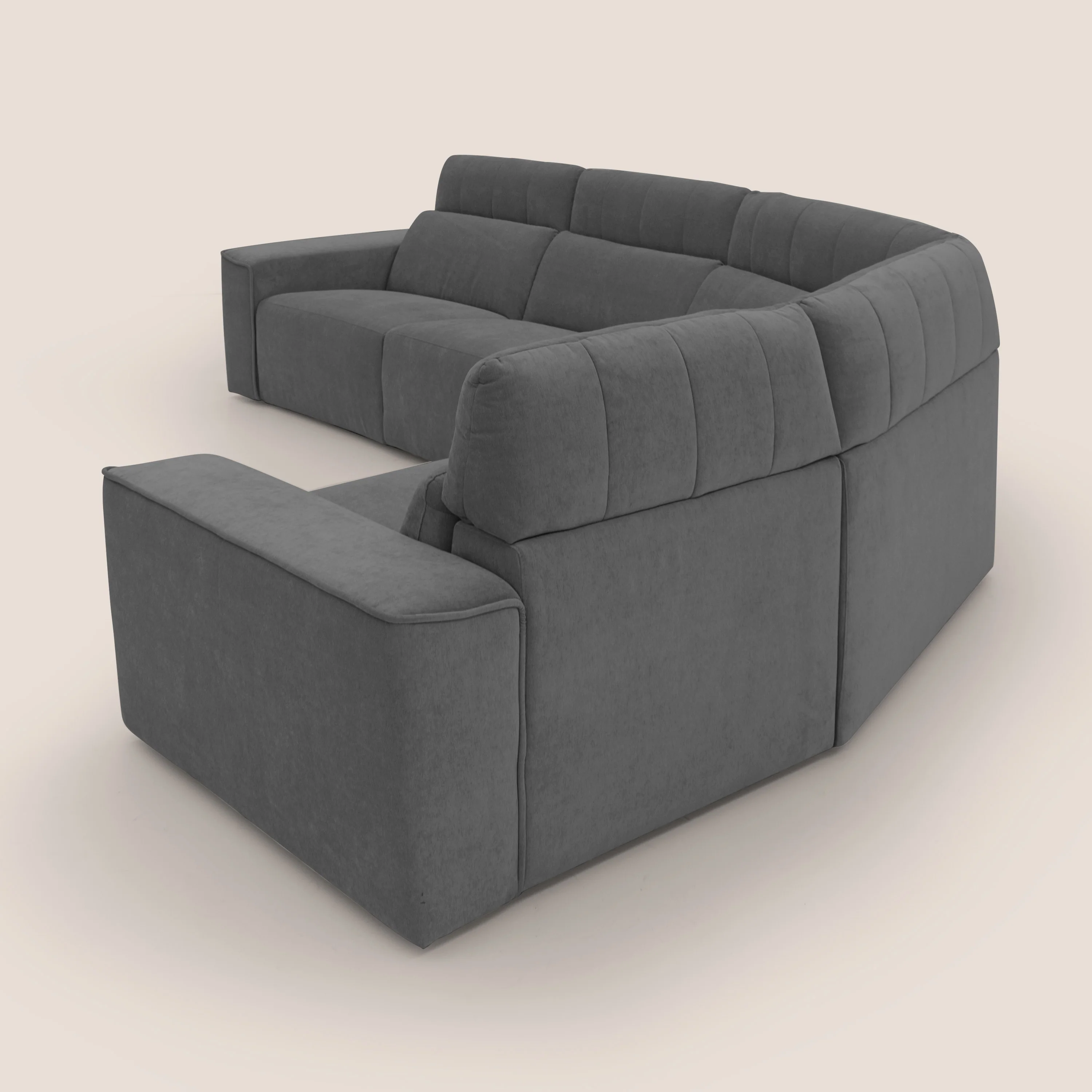 Clark canapé modulable d'angle REVERSIBLE avec option relax électrique en tissu détachable imperméable T17 anthracite - Image 10