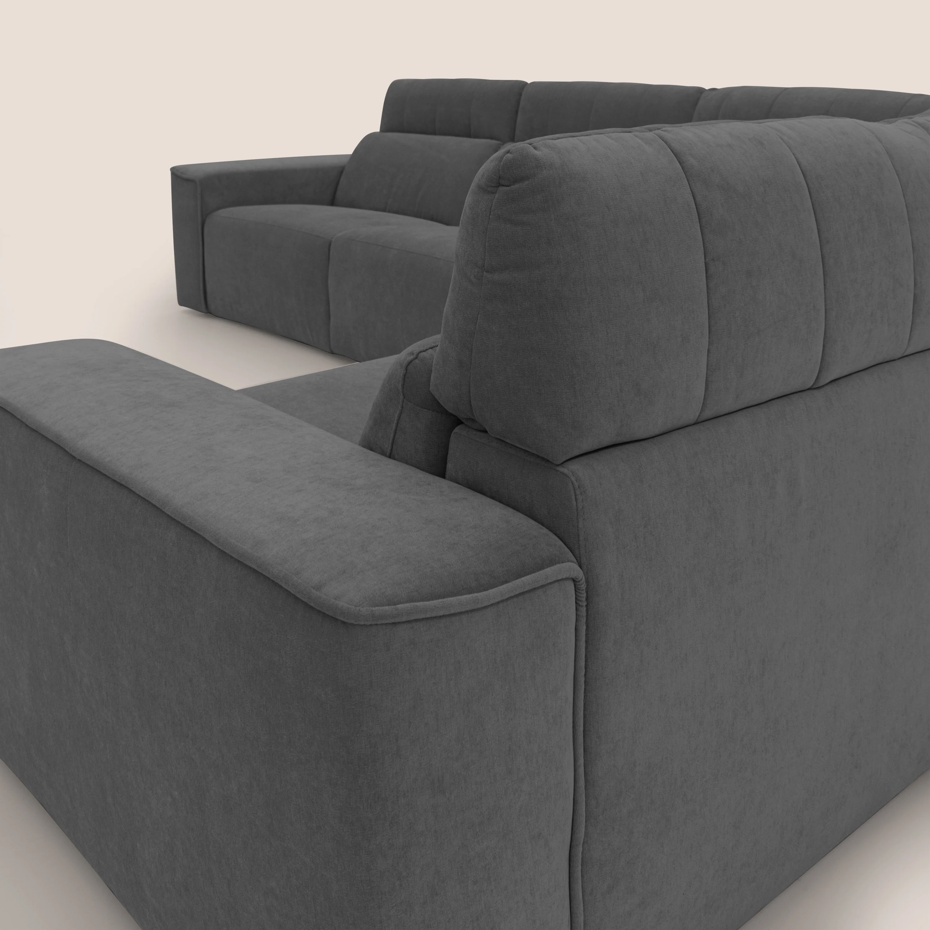 Clark canapé modulable d'angle REVERSIBLE avec option relax électrique en tissu détachable imperméable T17 anthracite - Image 12