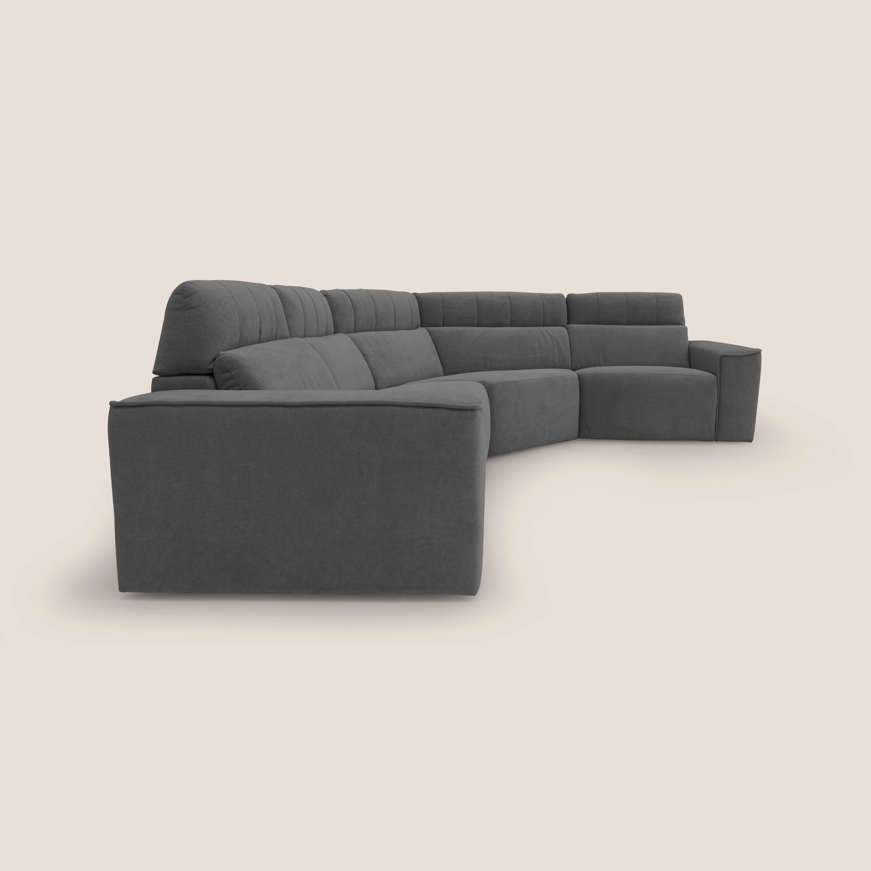 Clark canapé modulable d'angle REVERSIBLE avec option relax électrique en tissu détachable imperméable T17 anthracite - Image 13