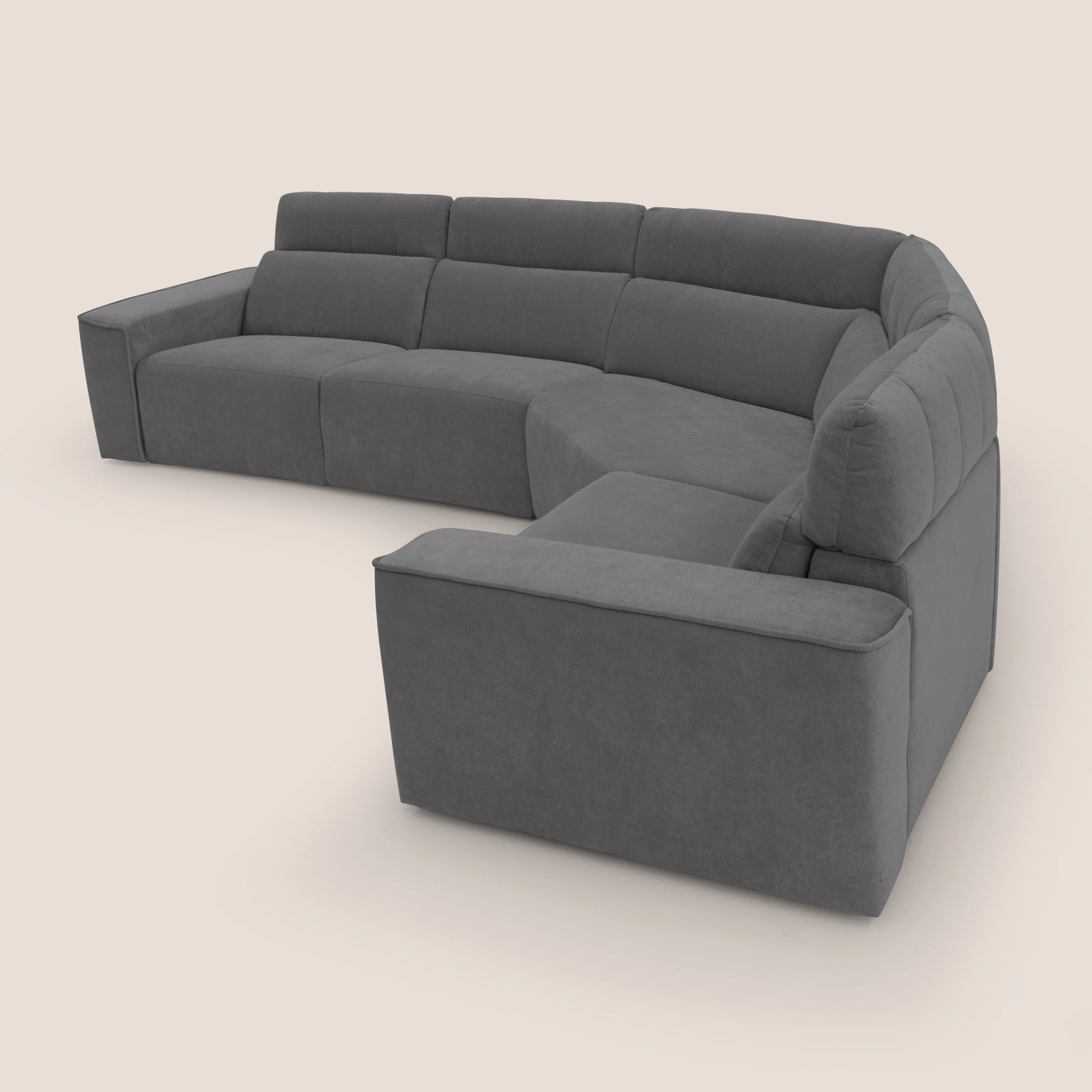Clark canapé modulable d'angle REVERSIBLE avec option relax électrique en tissu détachable imperméable T17 anthracite - Image 6