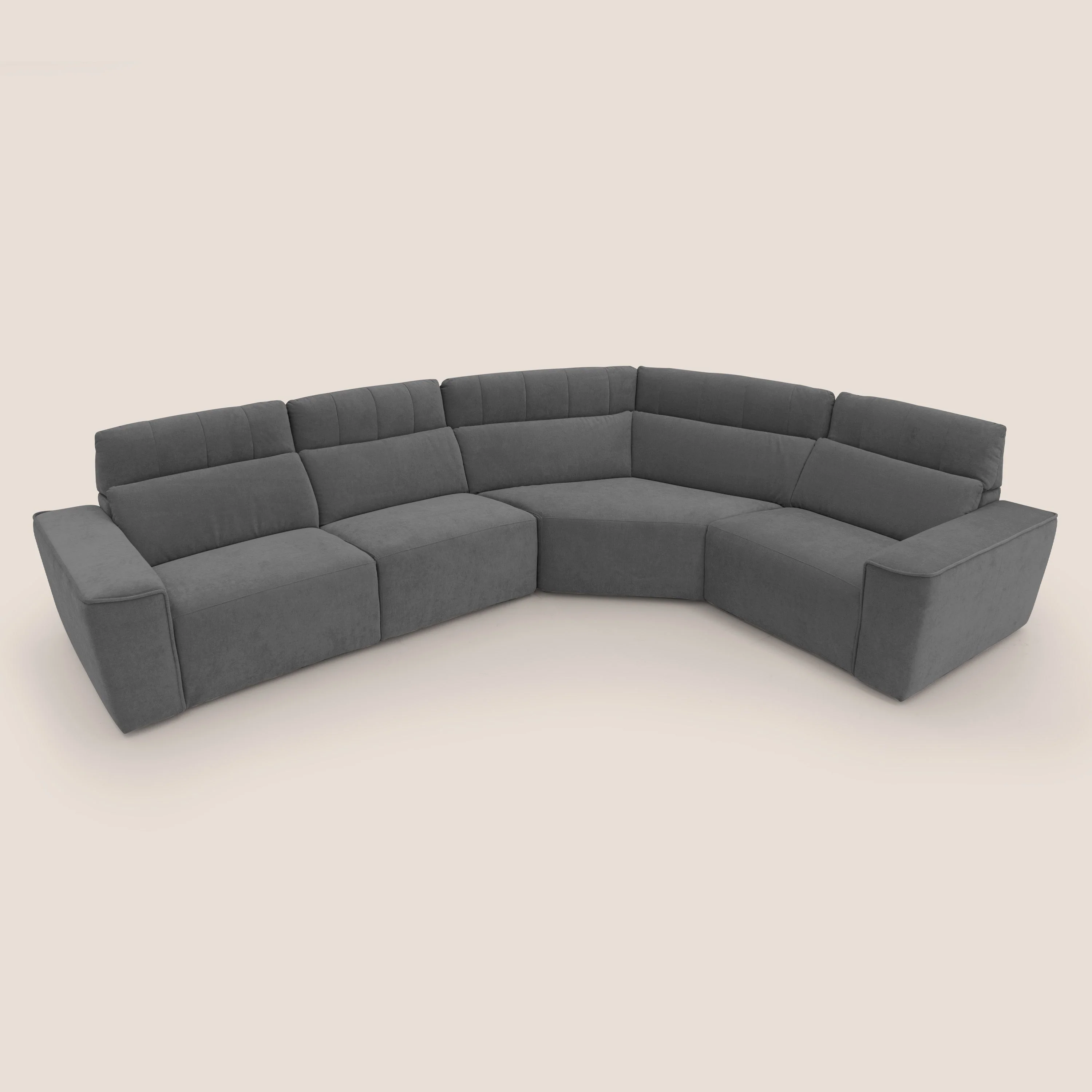 Clark canapé modulable d'angle REVERSIBLE avec option relax électrique en tissu détachable imperméable T17 anthracite - Image 8