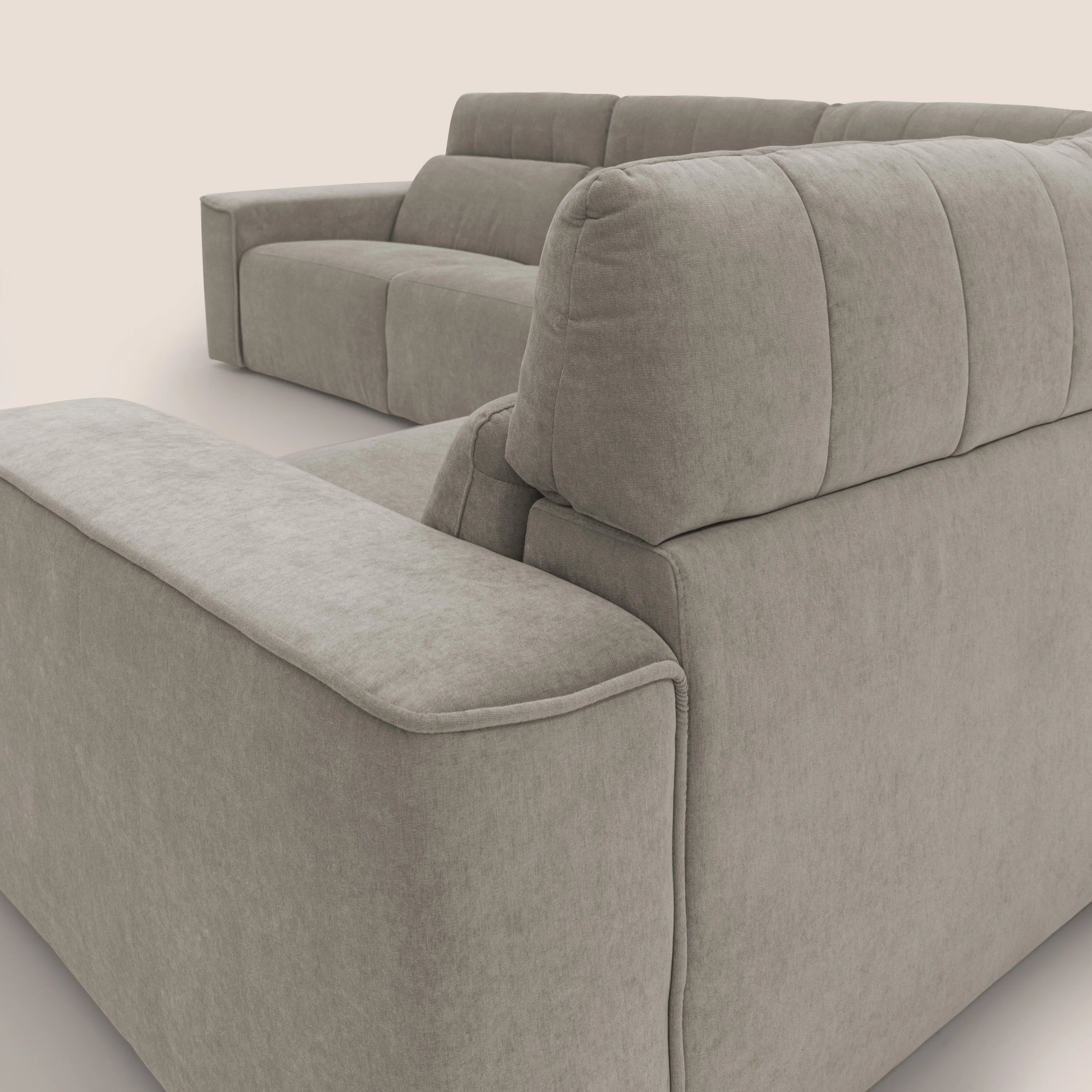Clark canapé modulable d'angle REVERSIBLE avec option relax électrique en tissu détachable imperméable T17 beige - Image 12