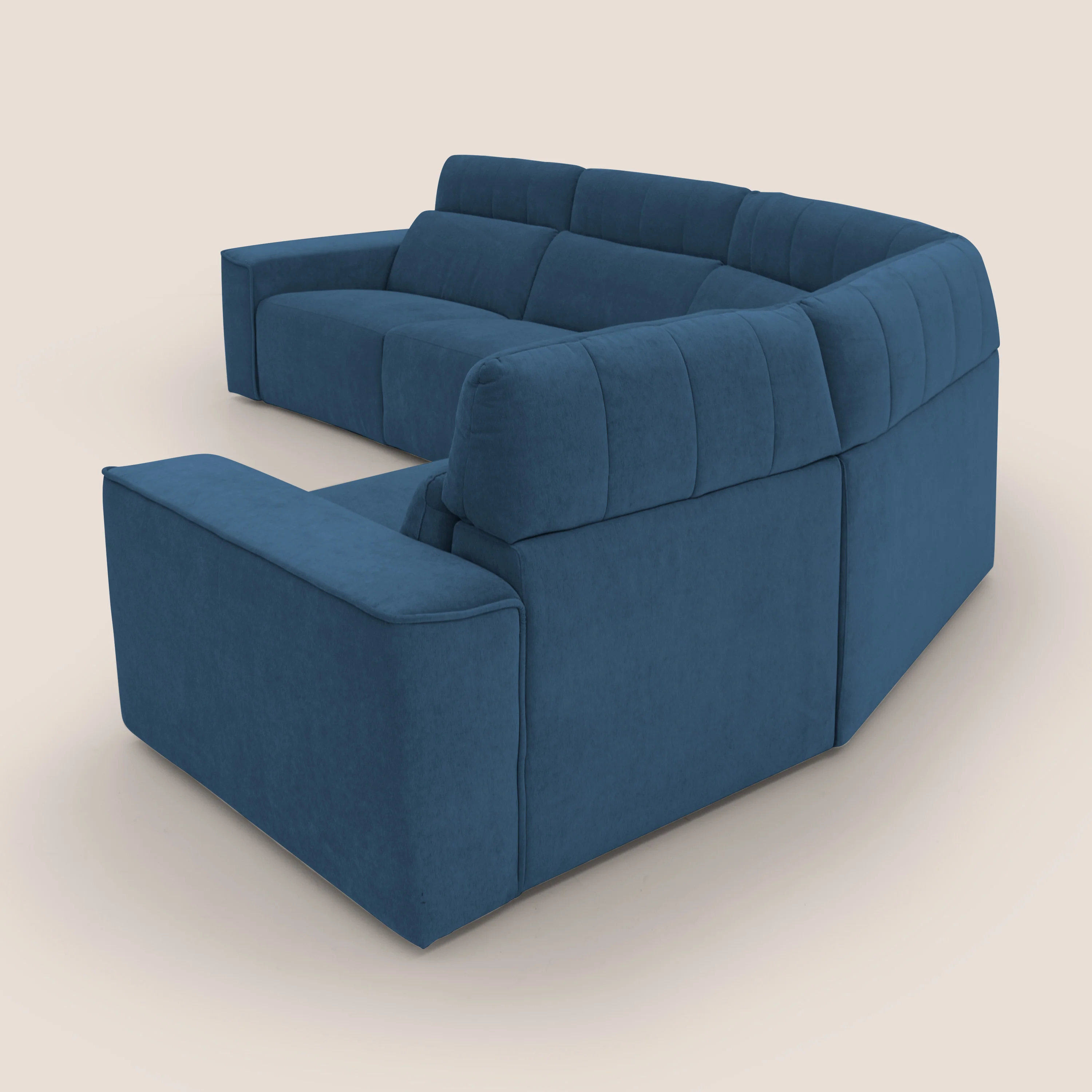 Clark canapé modulable d'angle REVERSIBLE avec option relax électrique en tissu détachable imperméable T17 bleu - Image 10