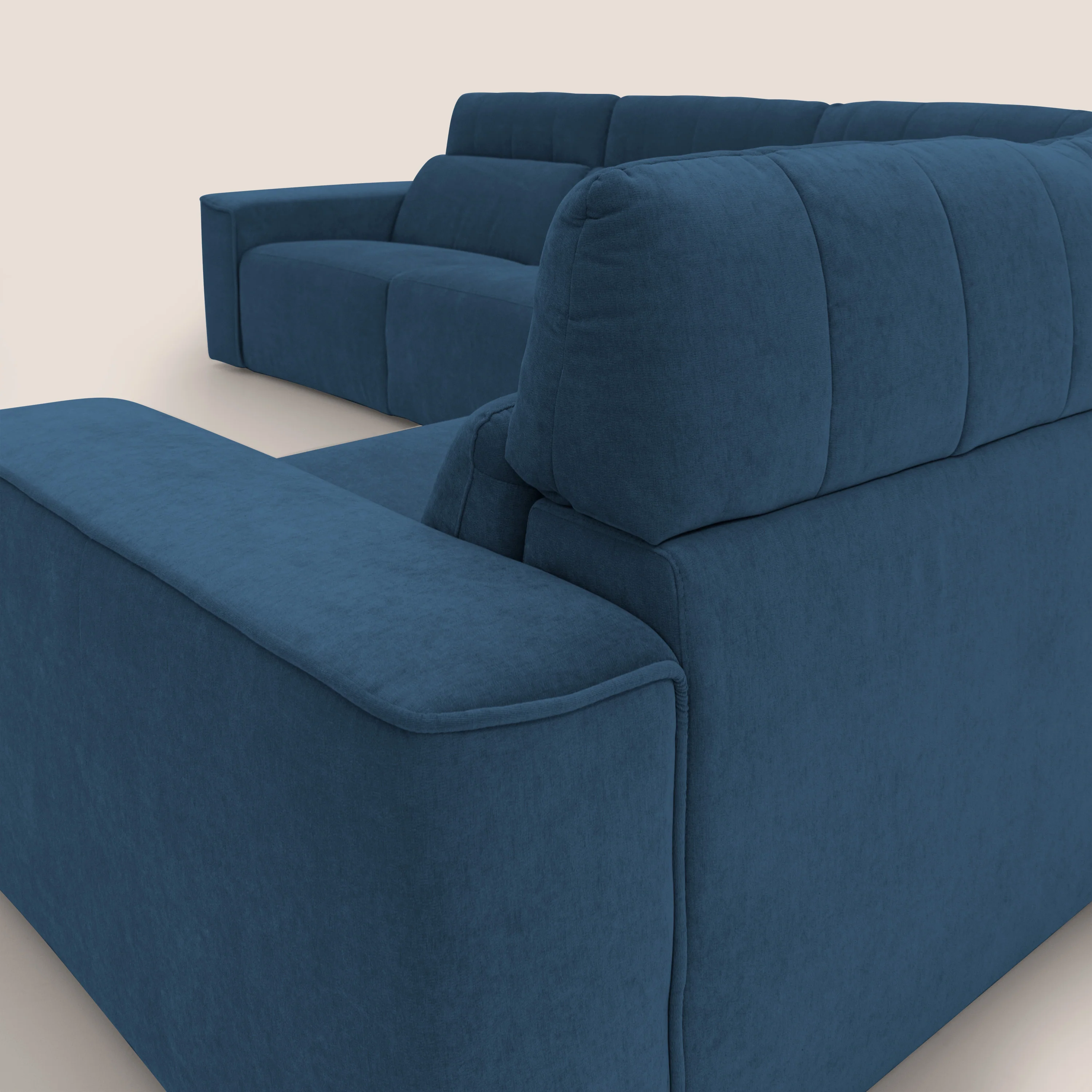 Clark canapé modulable d'angle REVERSIBLE avec option relax électrique en tissu détachable imperméable T17 bleu - Image 12
