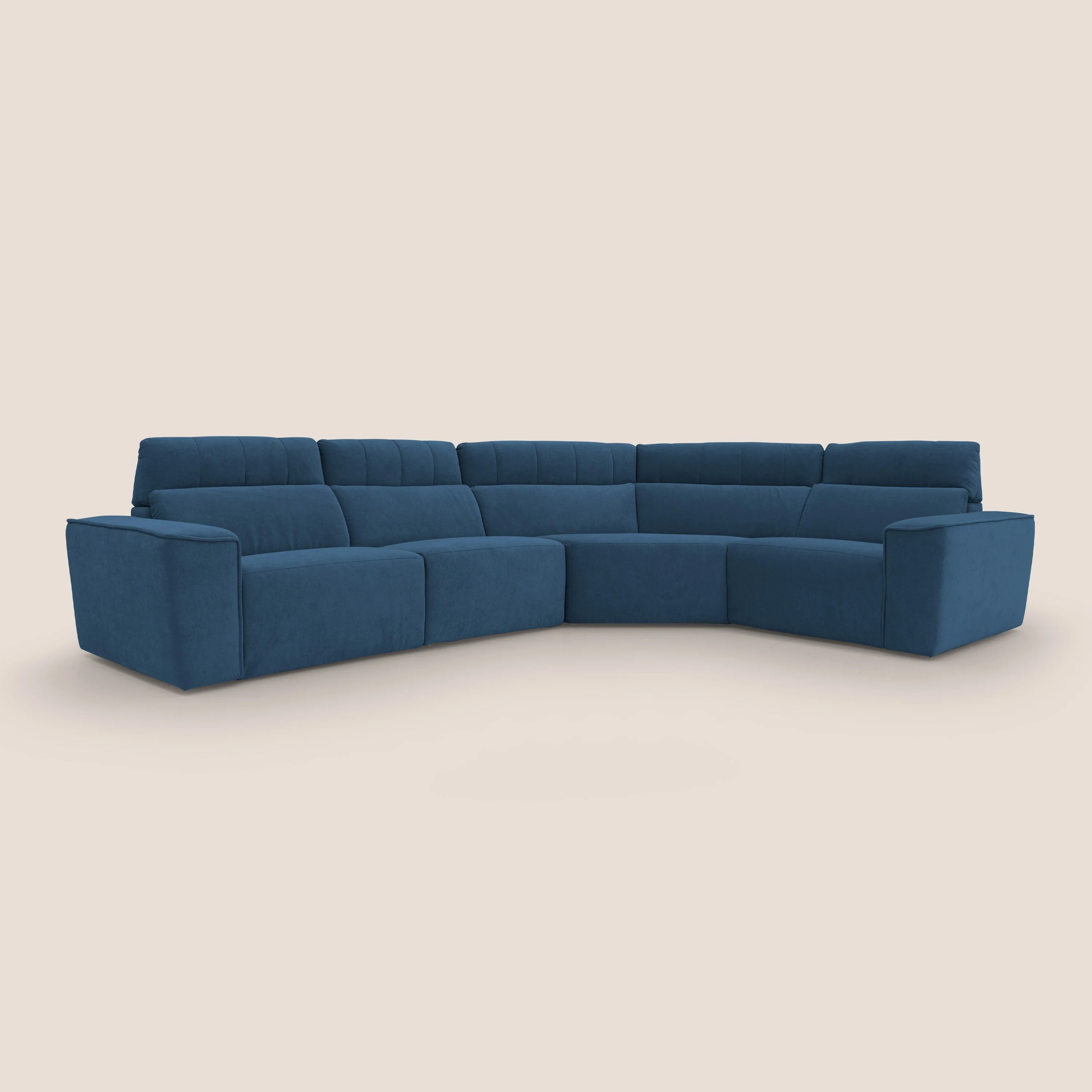 Clark canapé modulable d'angle REVERSIBLE avec option relax électrique en tissu détachable imperméable T17 bleu - Image 3