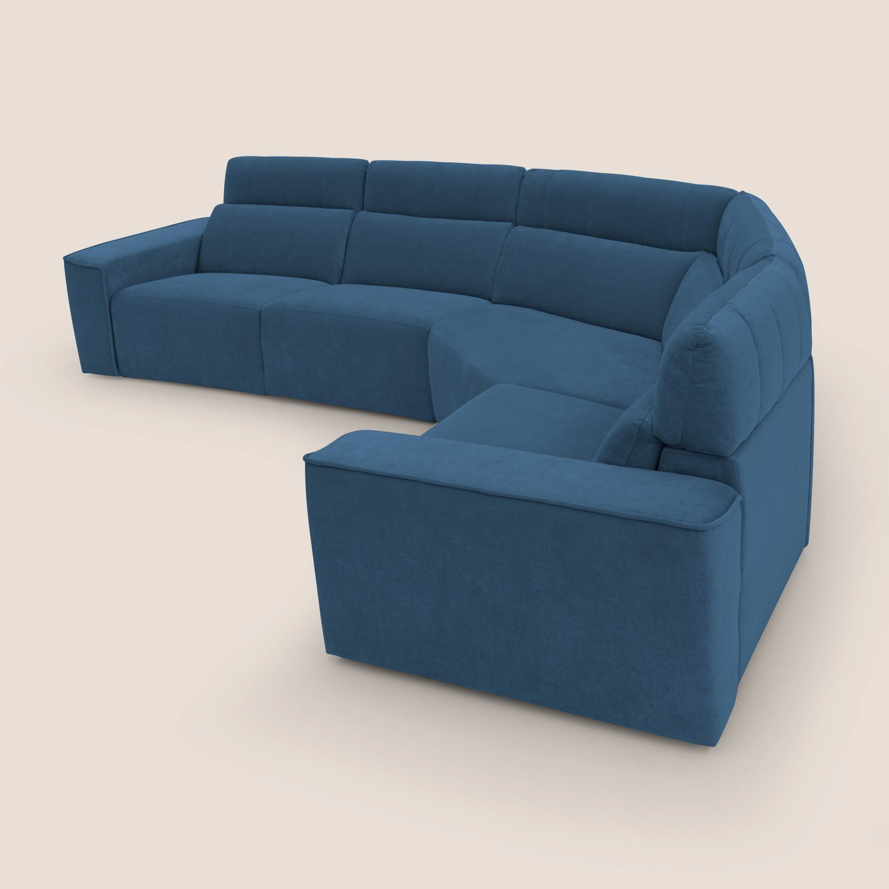 Clark canapé modulable d'angle REVERSIBLE avec option relax électrique en tissu détachable imperméable T17 bleu - Image 6