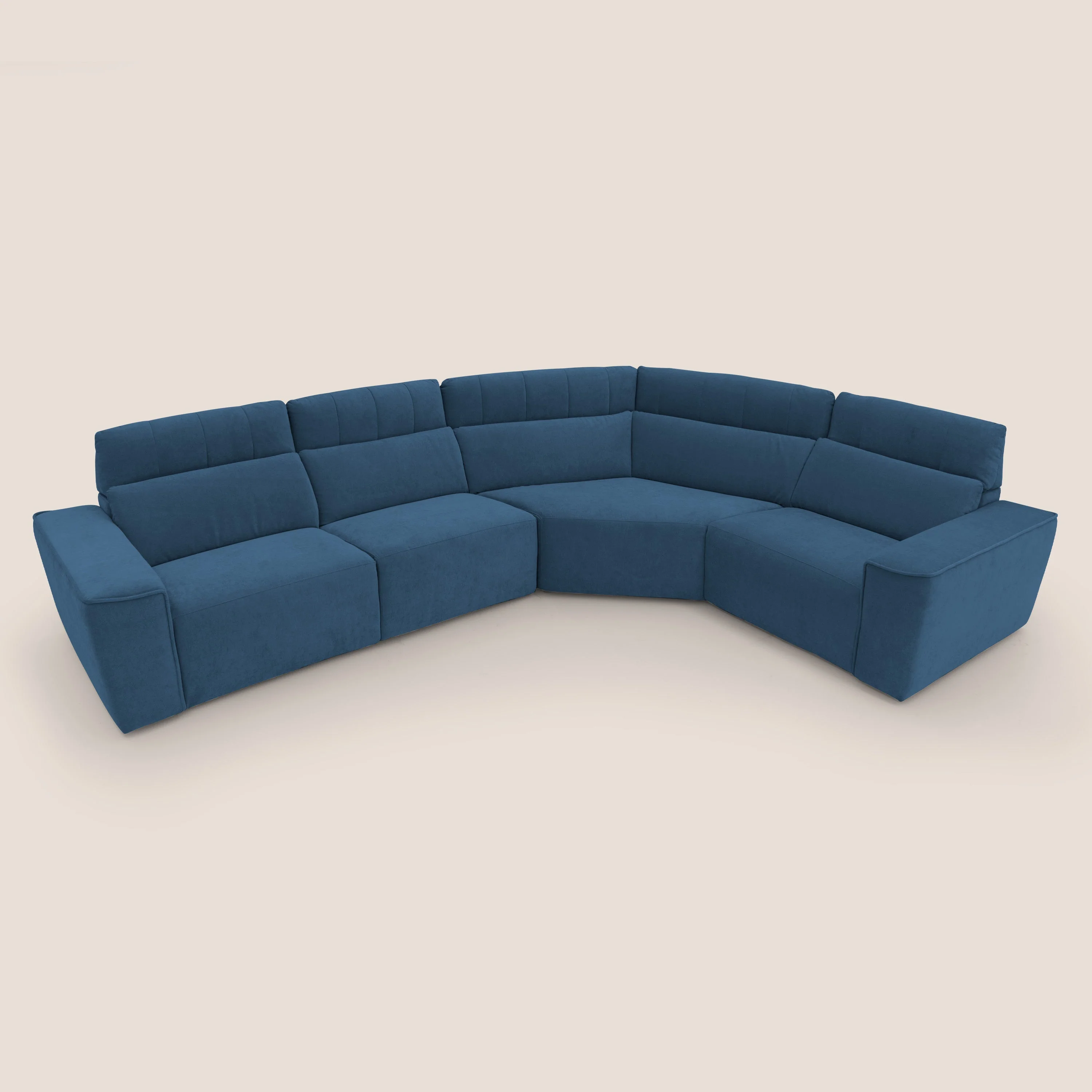 Clark canapé modulable d'angle REVERSIBLE avec option relax électrique en tissu détachable imperméable T17 bleu - Image 8