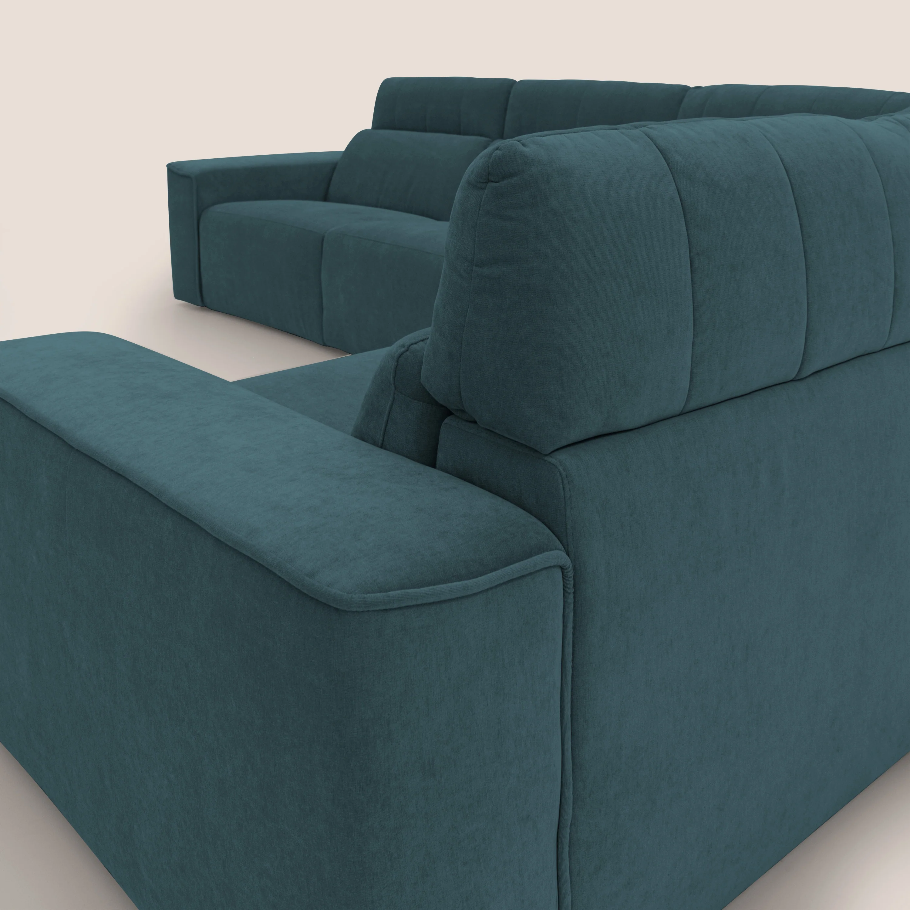 Clark canapé modulable d'angle REVERSIBLE avec option relax électrique en tissu détachable imperméable T17 bleu canard - Image 12