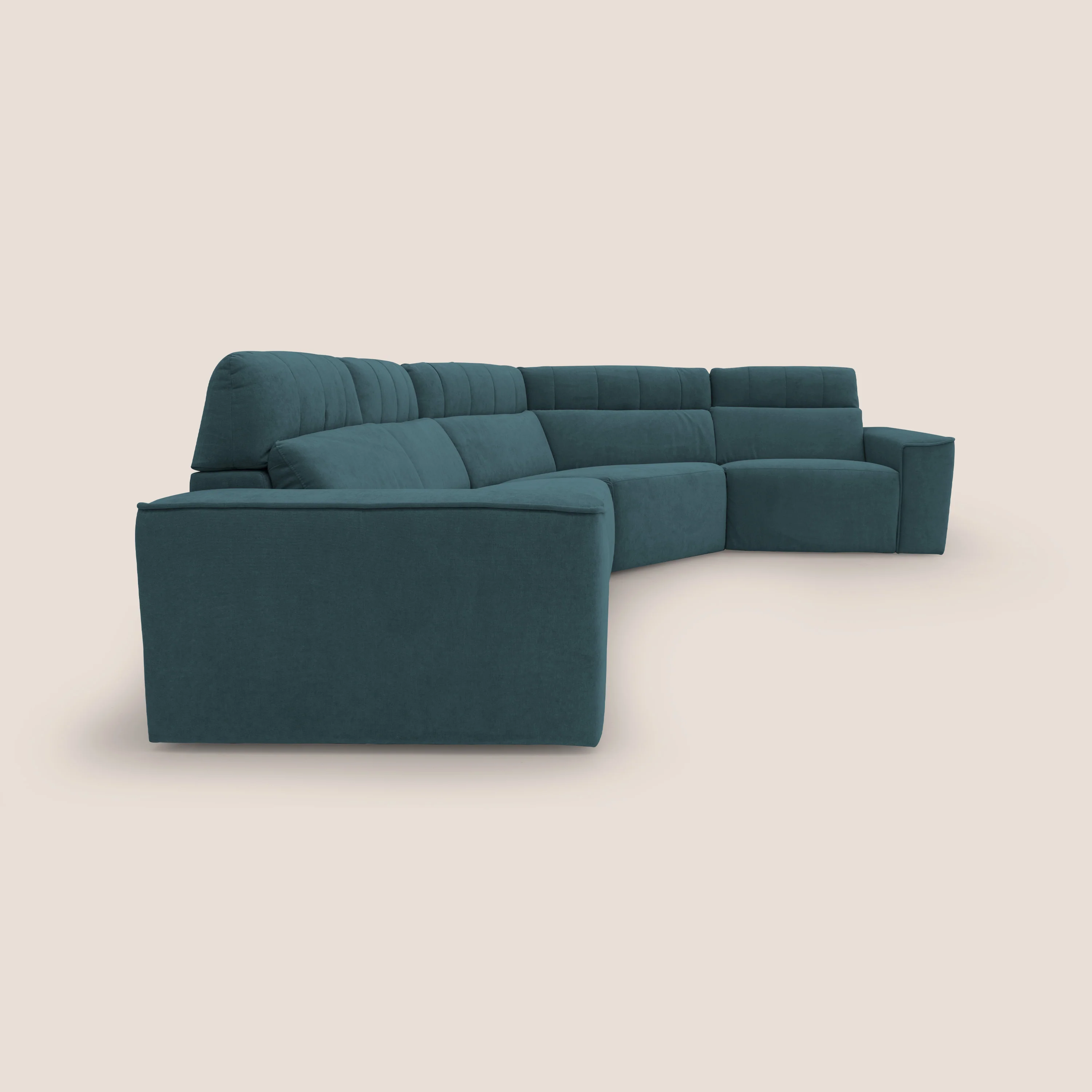 Clark canapé modulable d'angle REVERSIBLE avec option relax électrique en tissu détachable imperméable T17 bleu canard - Image 13