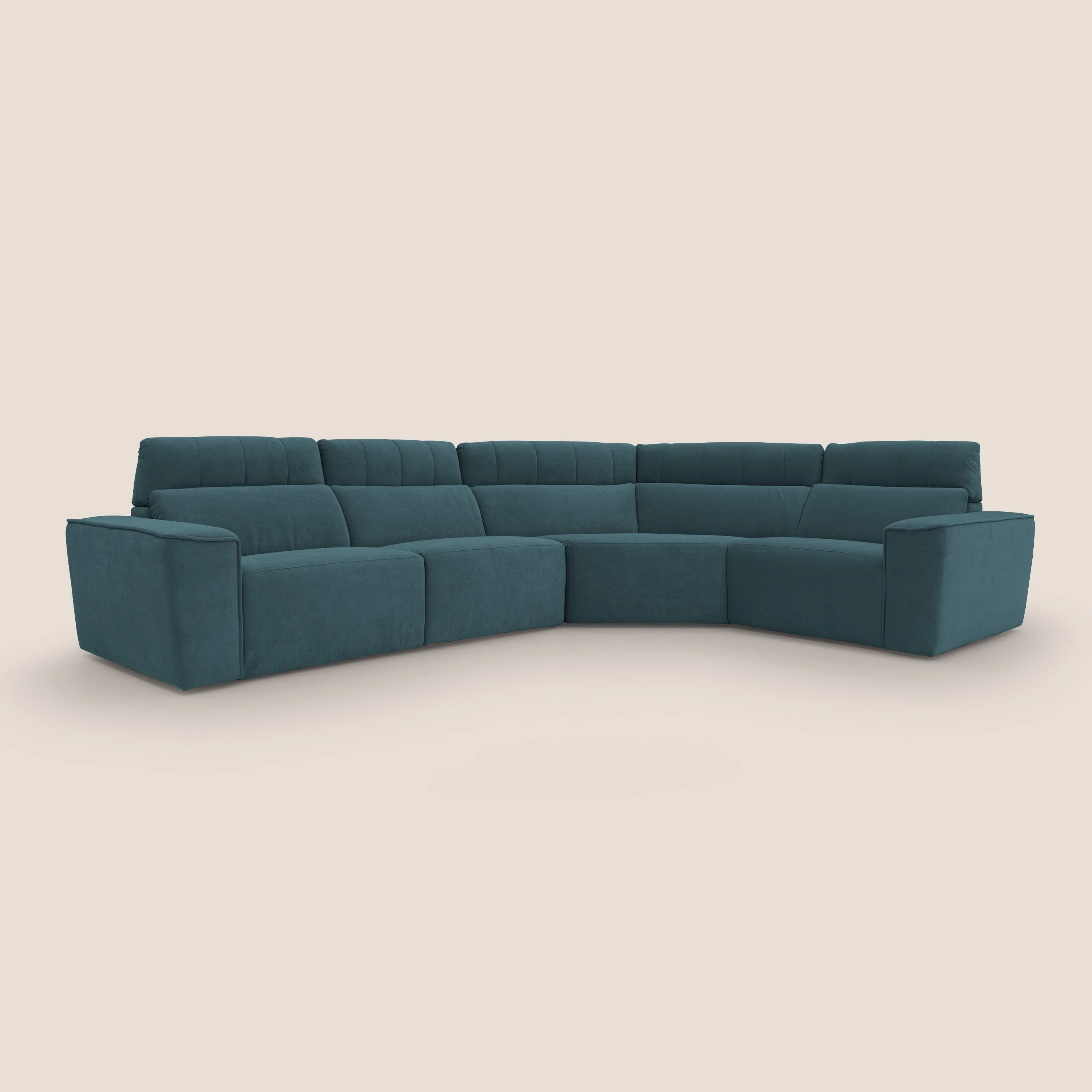 Clark canapé modulable d'angle REVERSIBLE avec option relax électrique en tissu détachable imperméable T17 bleu canard - Image 3