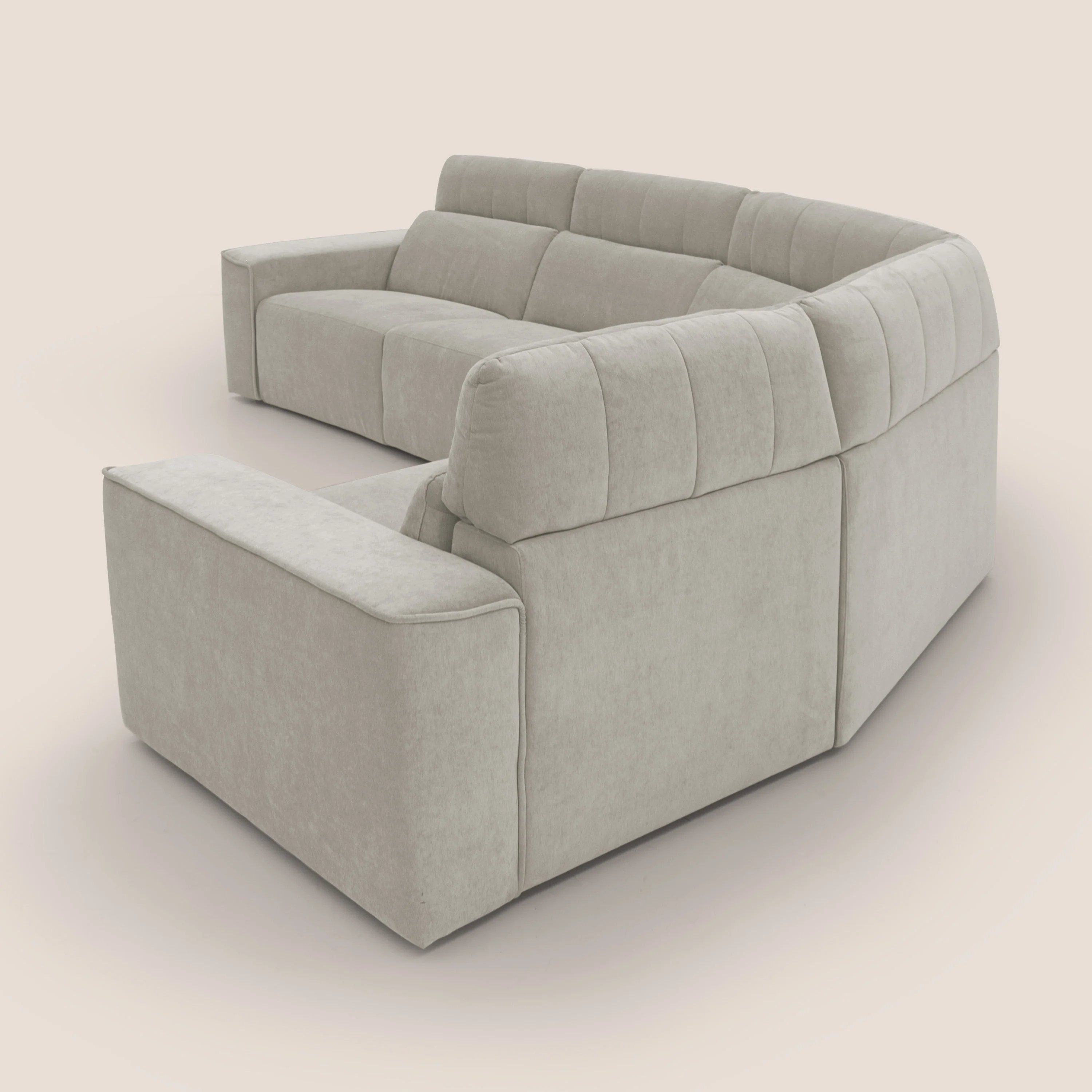Clark canapé modulable d'angle REVERSIBLE avec option relax électrique en tissu détachable imperméable T17 crème - Image 10