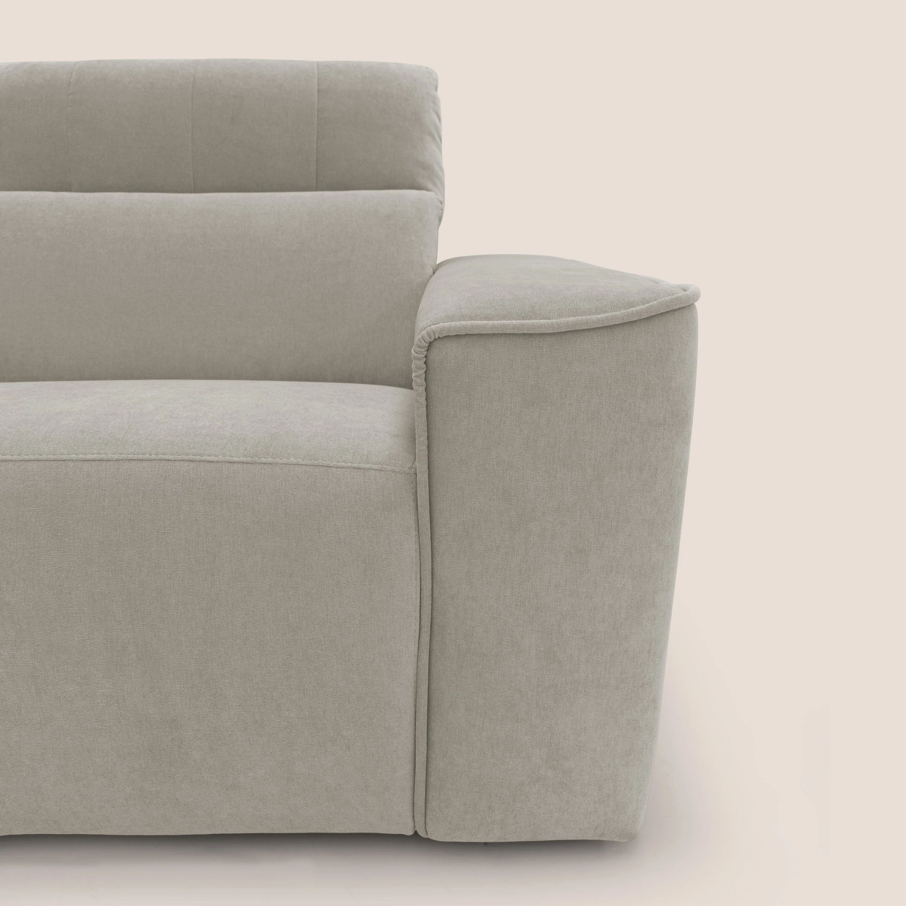Clark canapé modulable d'angle REVERSIBLE avec option relax électrique en tissu détachable imperméable T17 crème - Image 4