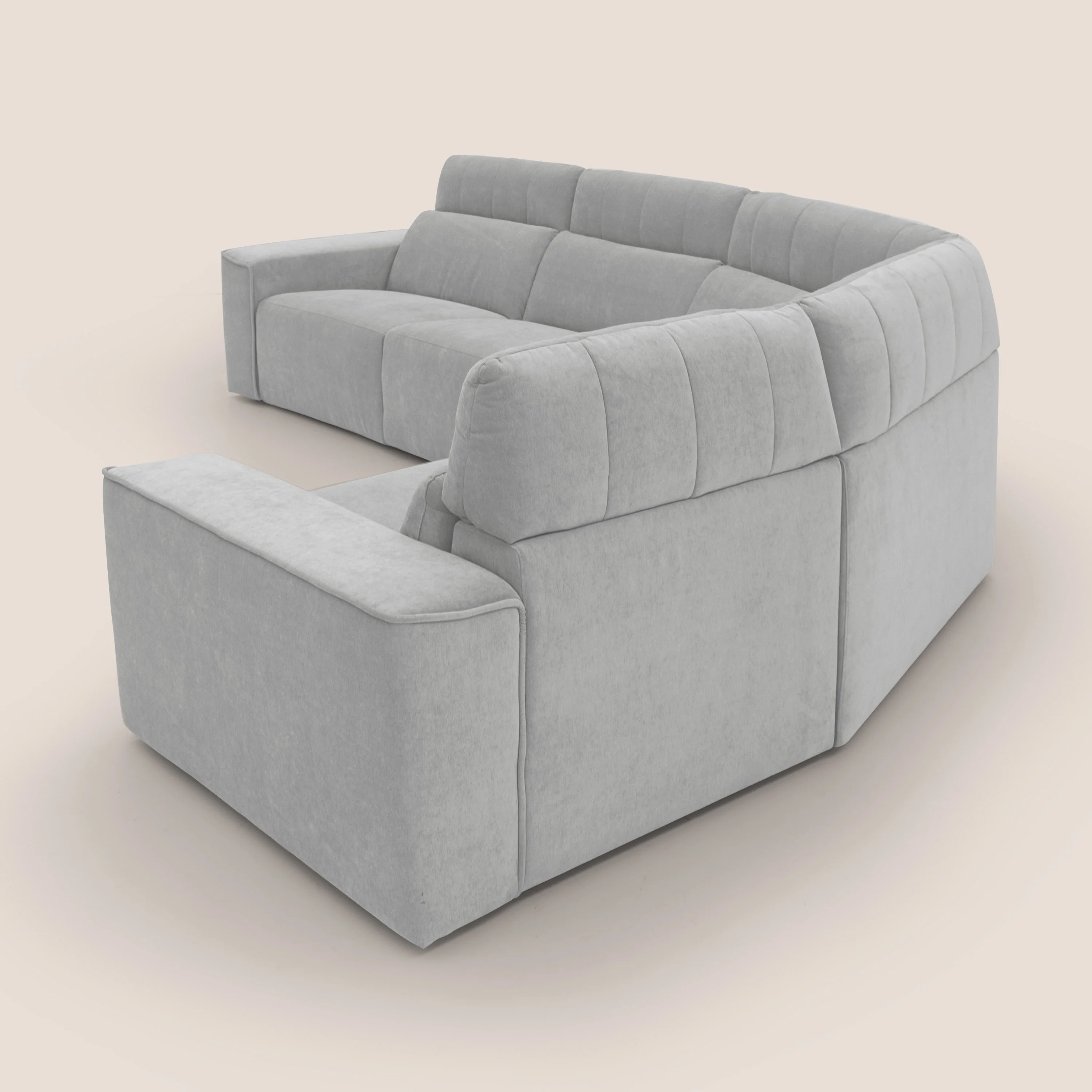 Clark canapé modulable d'angle REVERSIBLE avec option relax électrique en tissu détachable imperméable T17 gris - Image 10