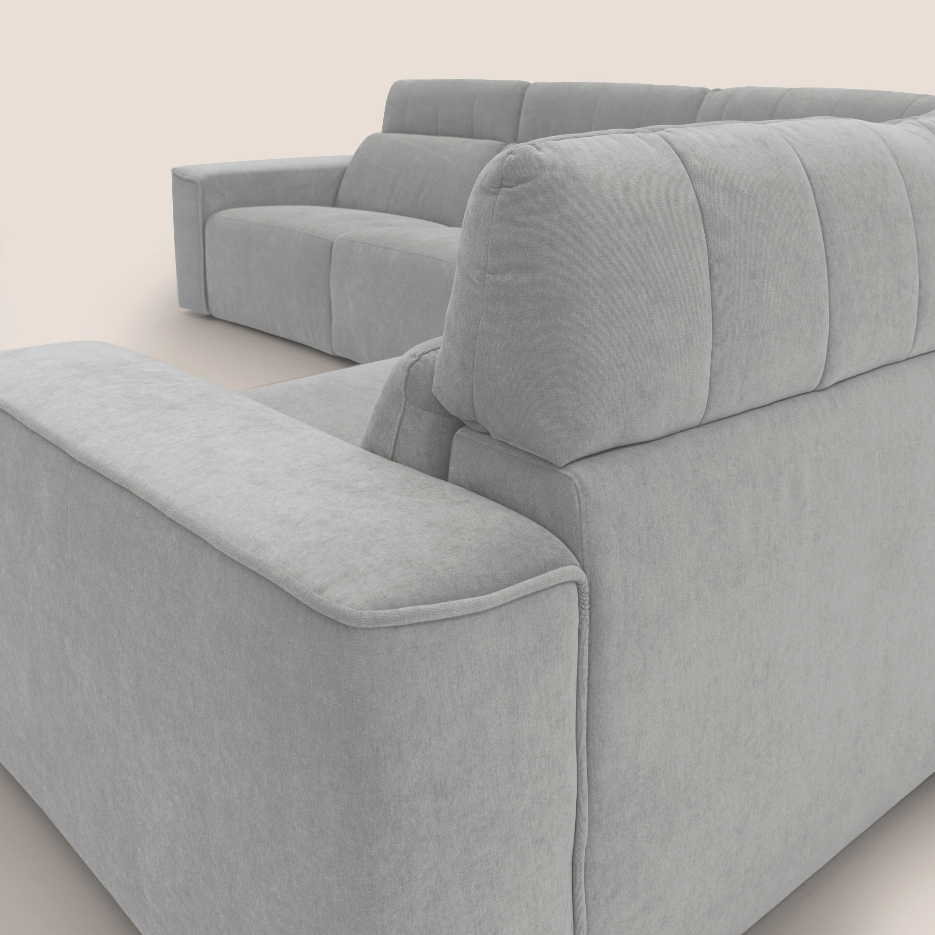 Clark canapé modulable d'angle REVERSIBLE avec option relax électrique en tissu détachable imperméable T17 gris - Image 12