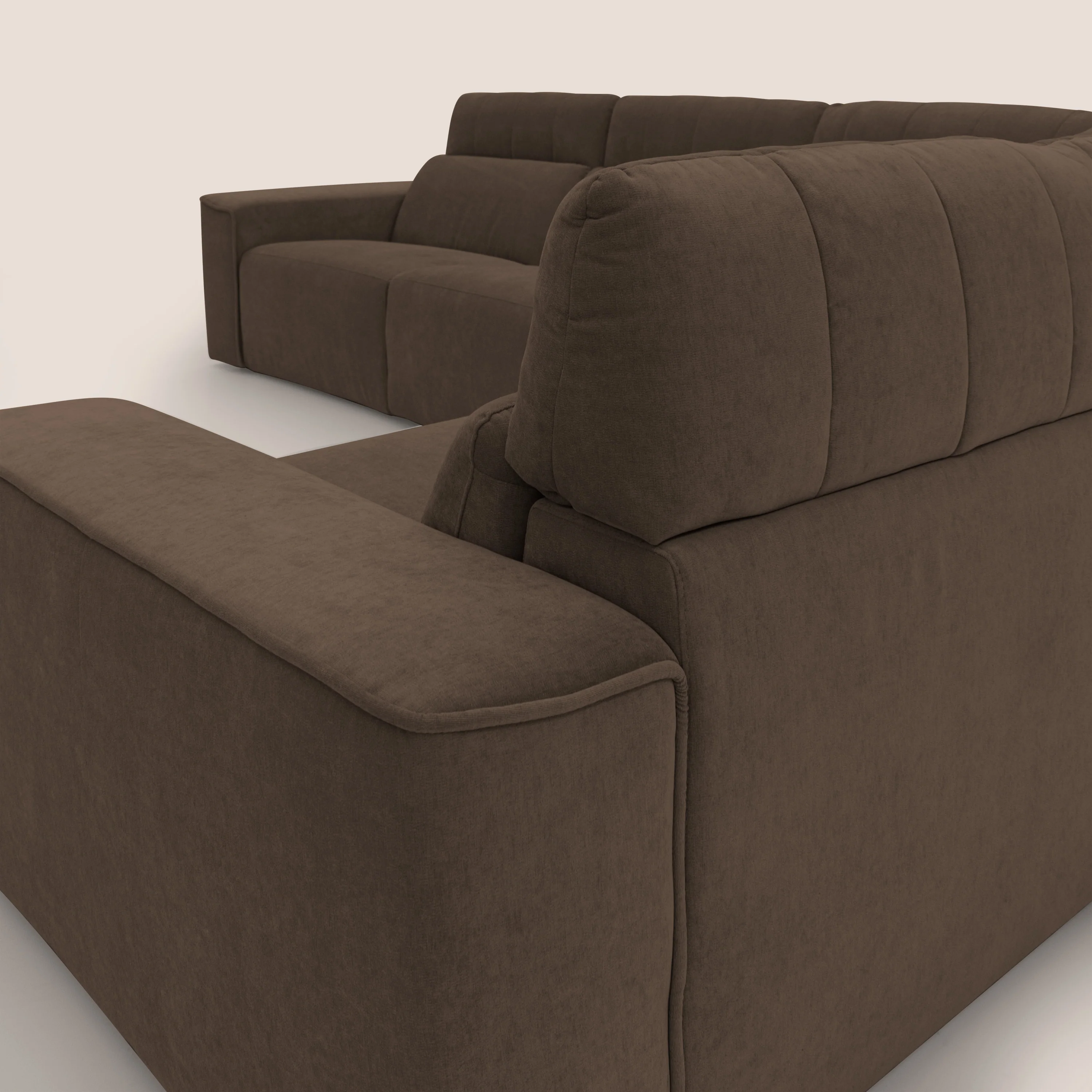 Clark canapé modulable d'angle REVERSIBLE avec option relax électrique en tissu détachable imperméable T17 marron - Image 12