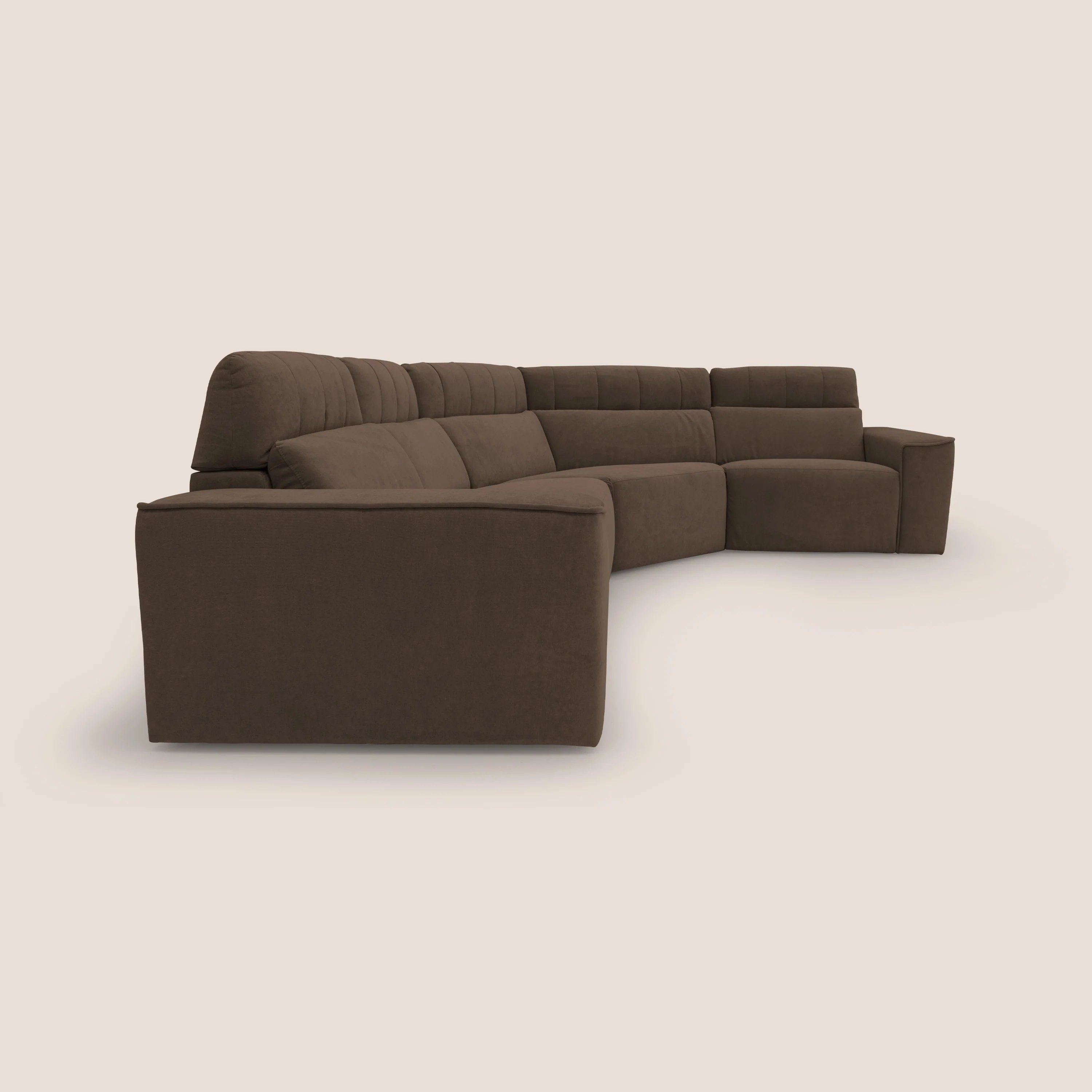 Clark canapé modulable d'angle REVERSIBLE avec option relax électrique en tissu détachable imperméable T17 marron - Image 13