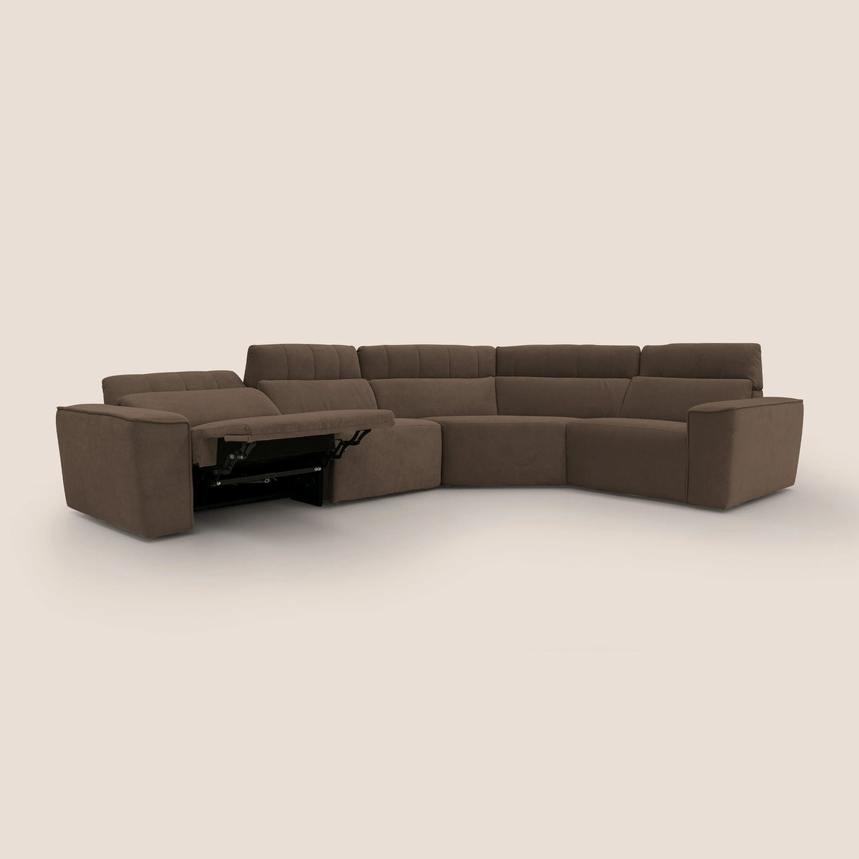 Clark canapé modulable d'angle REVERSIBLE avec option relax électrique en tissu détachable imperméable T17 marron - Image 2