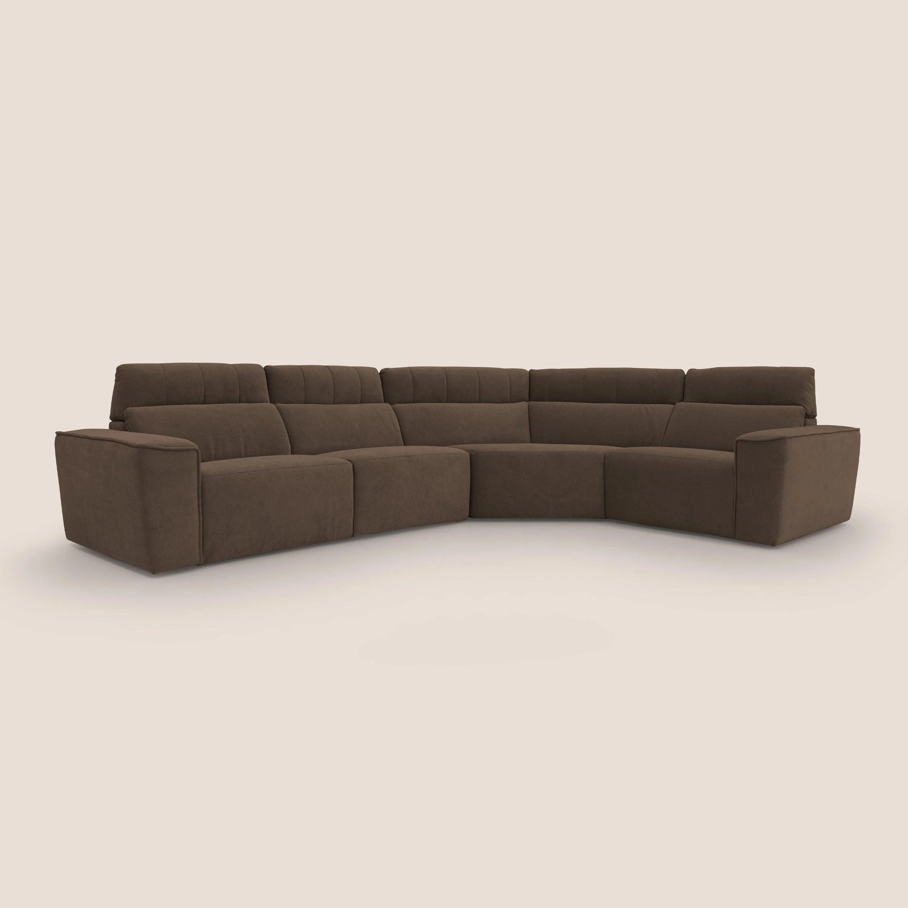 Clark canapé modulable d'angle REVERSIBLE avec option relax électrique en tissu détachable imperméable T17 marron - Image 3